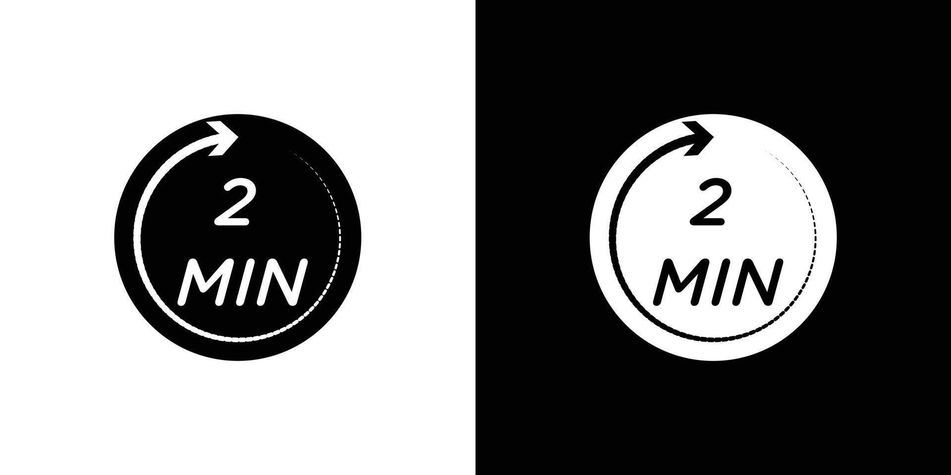 Minute timer icon Isolated flat in outline vector
