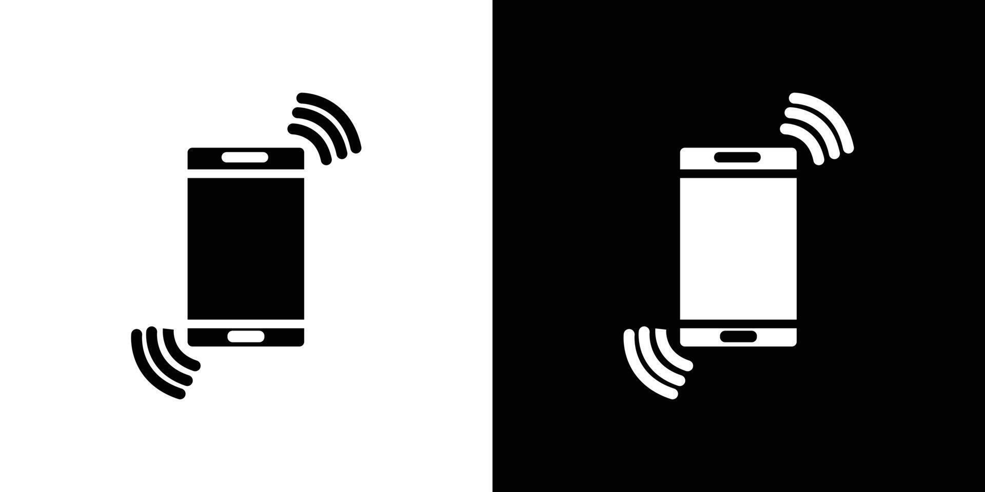 Mobile phone vibrating icon Isolated flat in outline vector