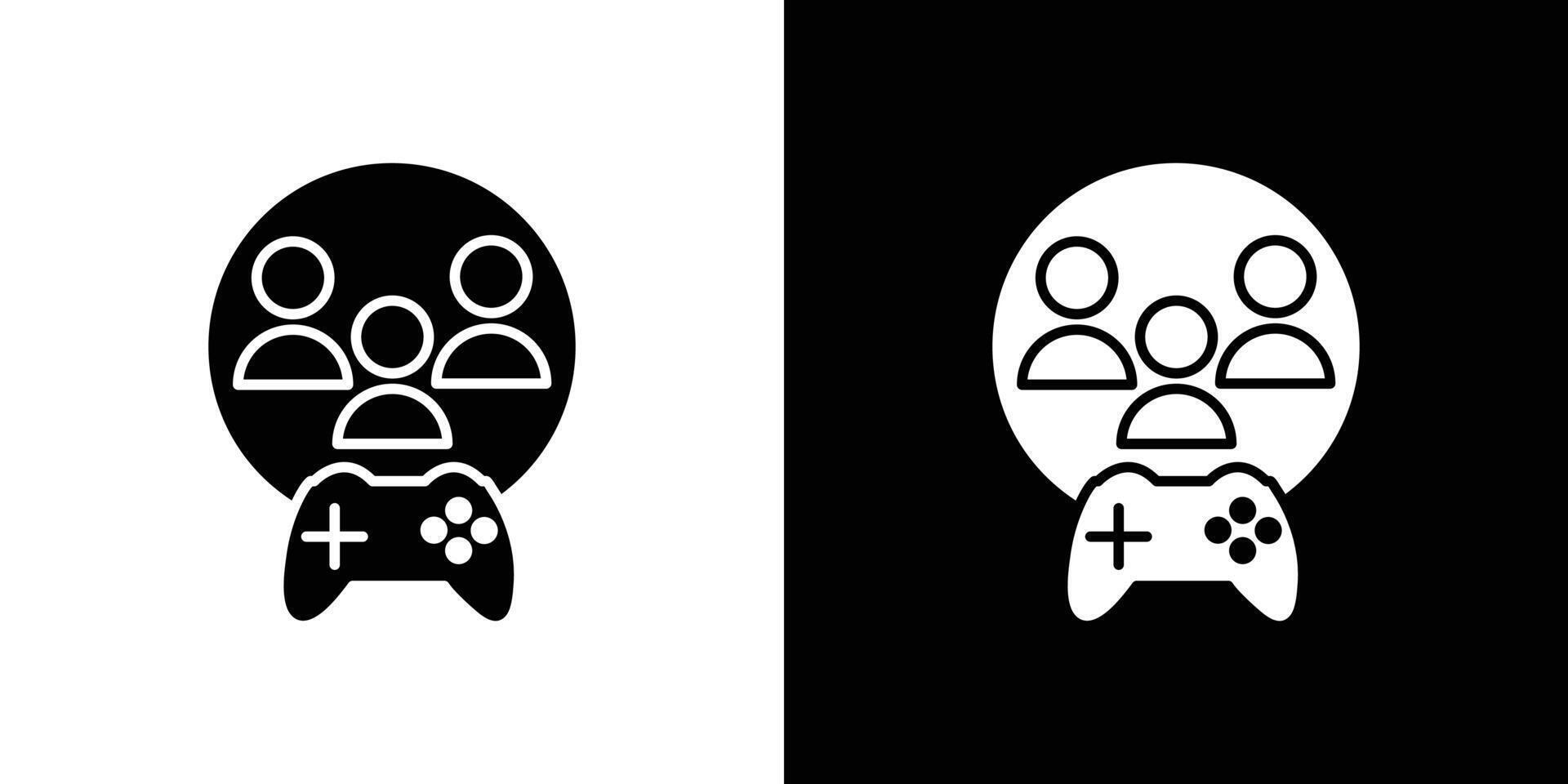 Multi Game player icon Isolated flat in outline vector