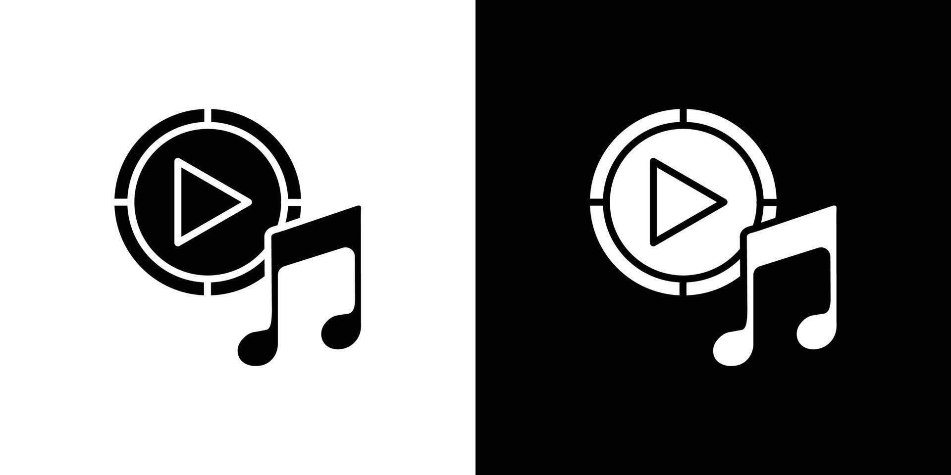 Music icon Isolated flat in outline vector