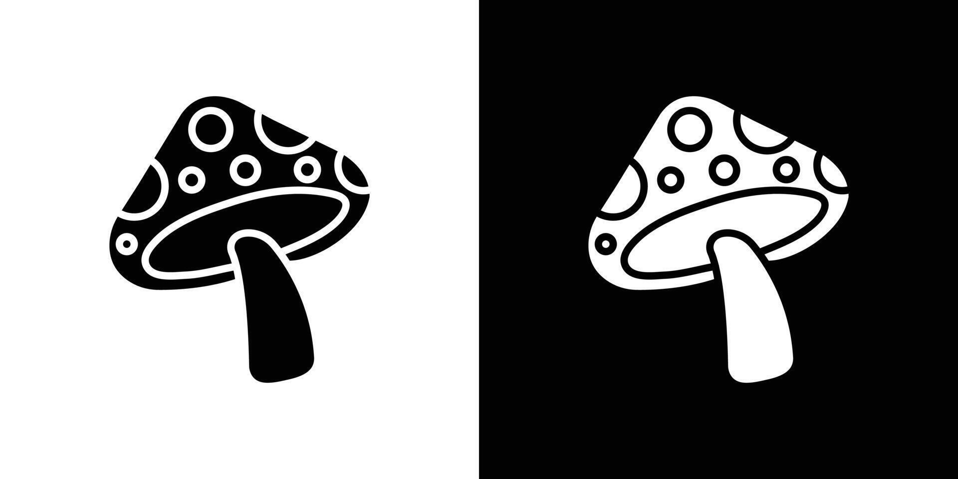 mushroom icon Isolated flat in outline vector