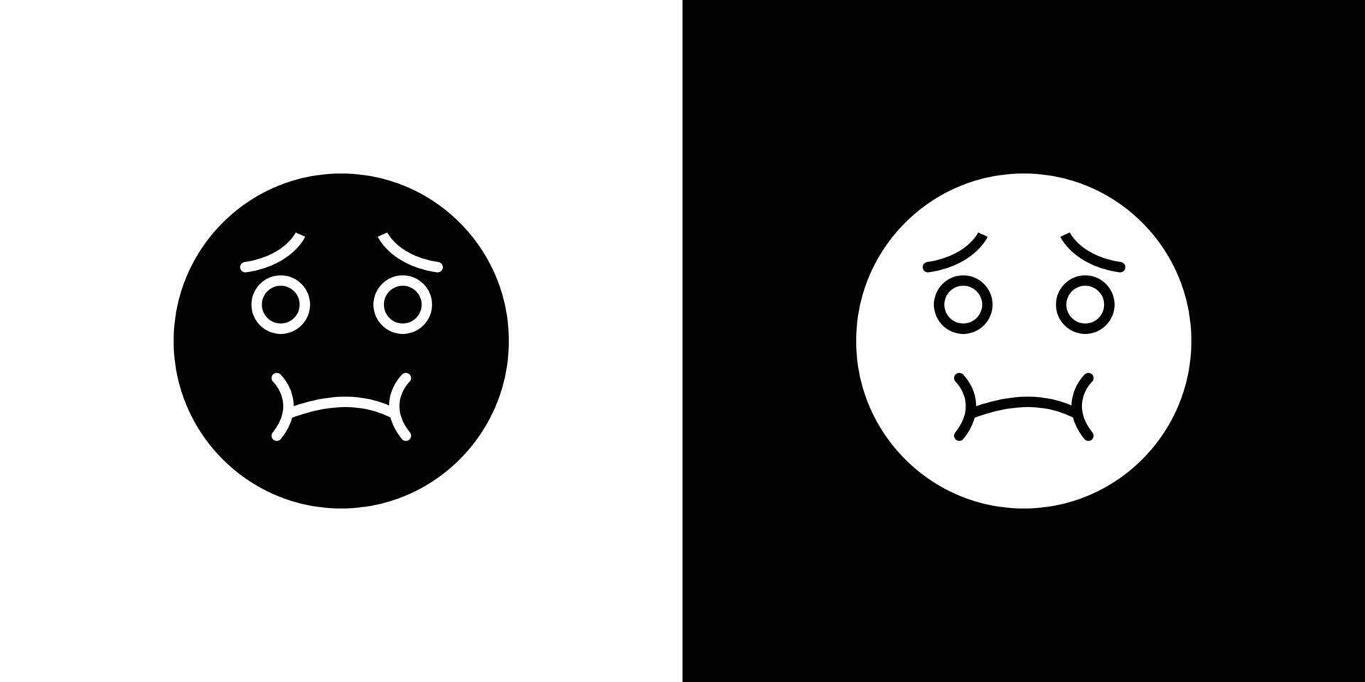 Nauseated emoji icon Isolated flat in outline vector