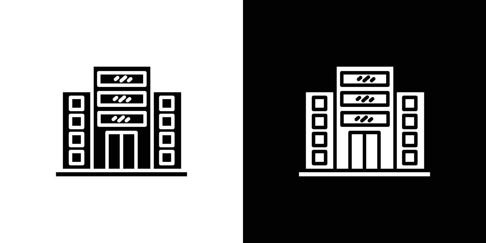Office building icon Isolated flat in outline vector