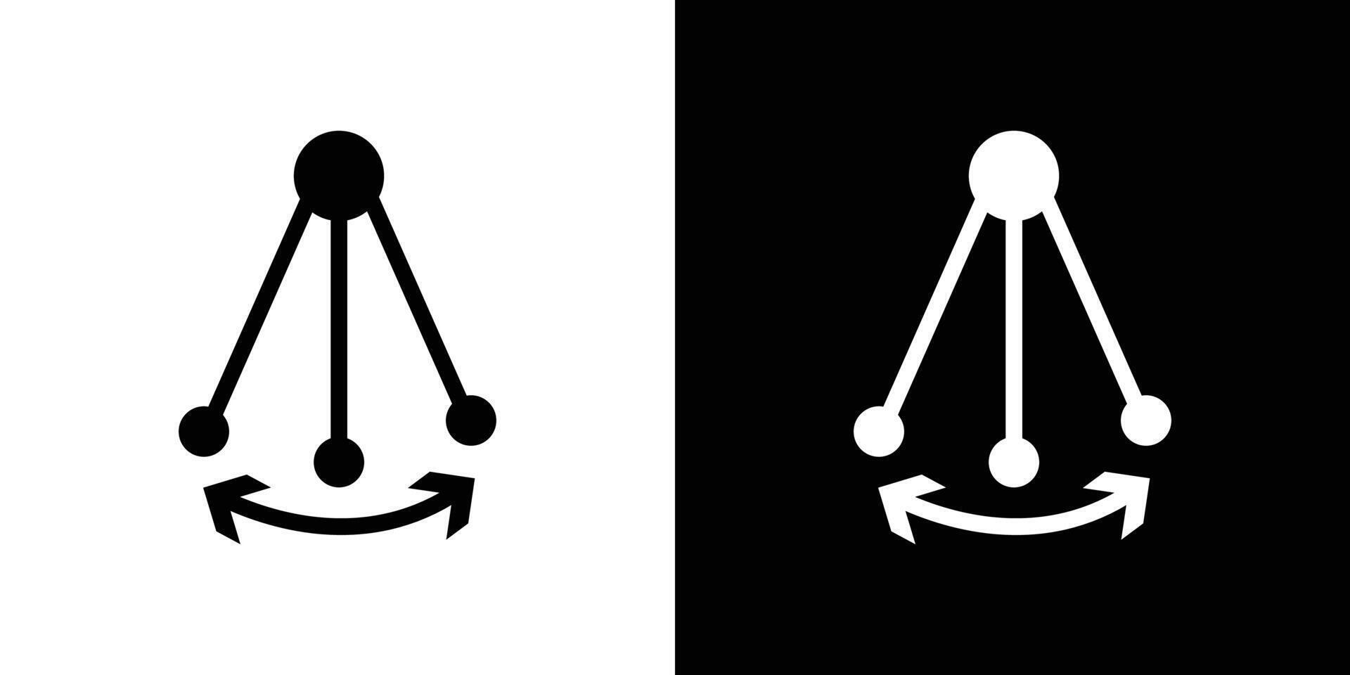 Oscillation icon Isolated flat in outline vector