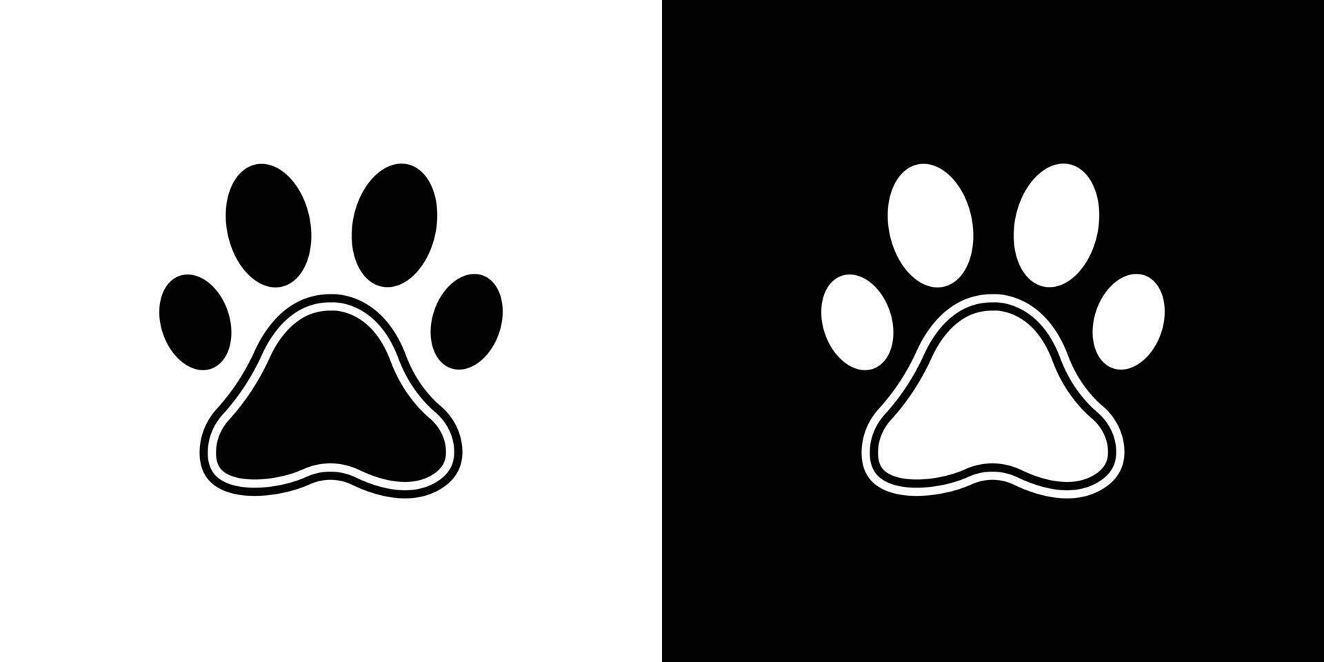 Paw icon Isolated flat in outline vector