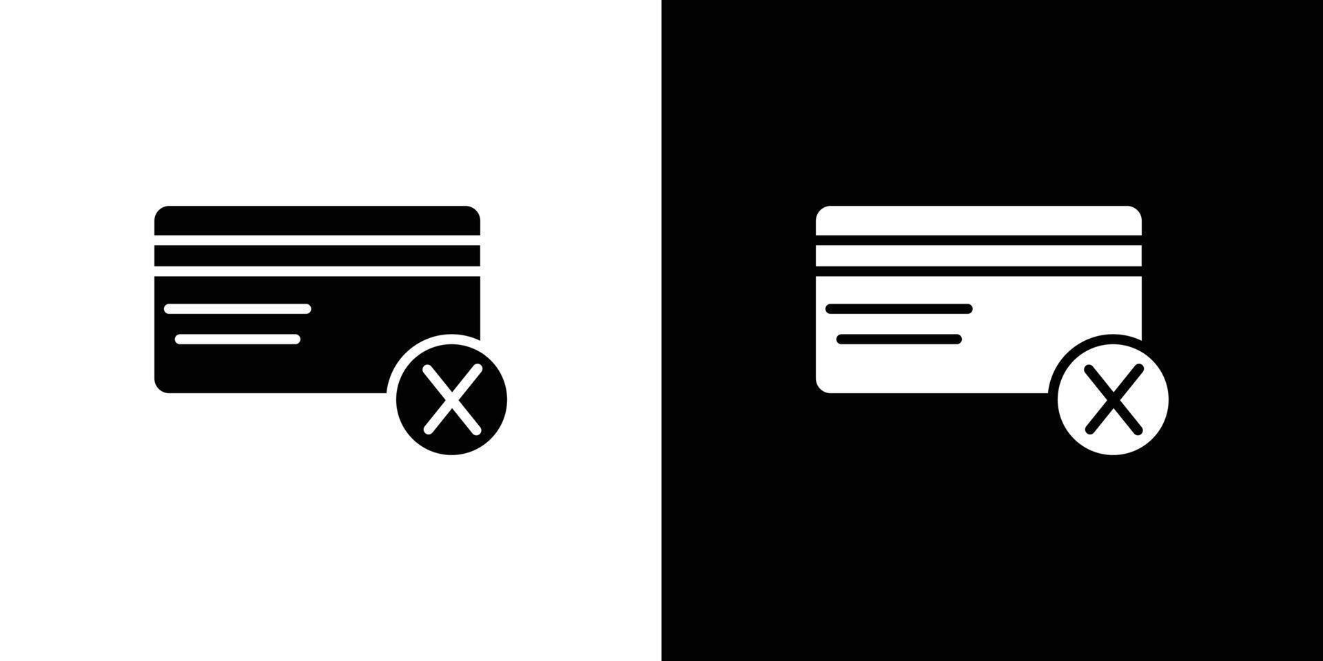 Payment cancel icon Isolated flat in outline vector