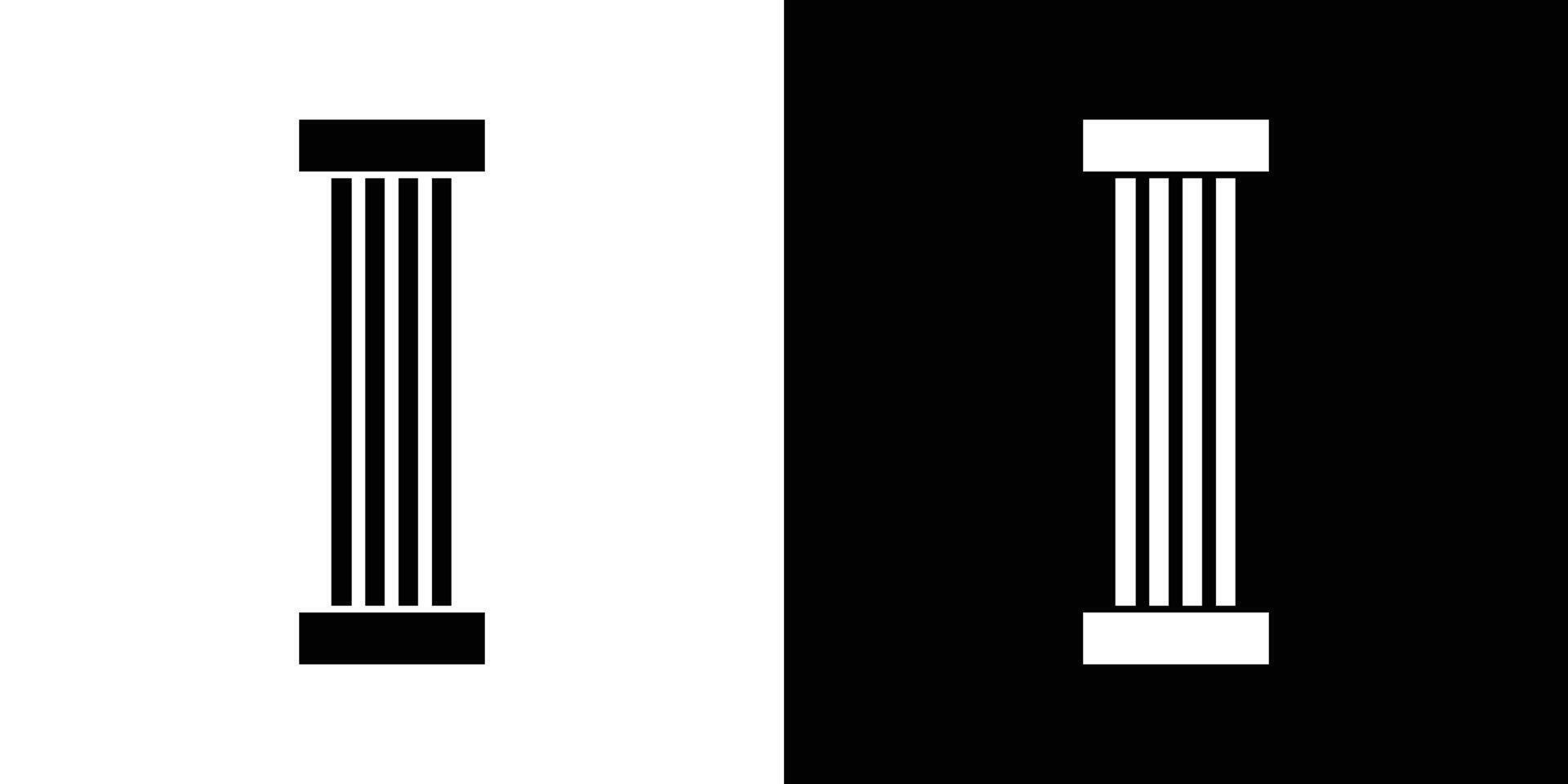 Pillar column icon Isolated flat in outline vector