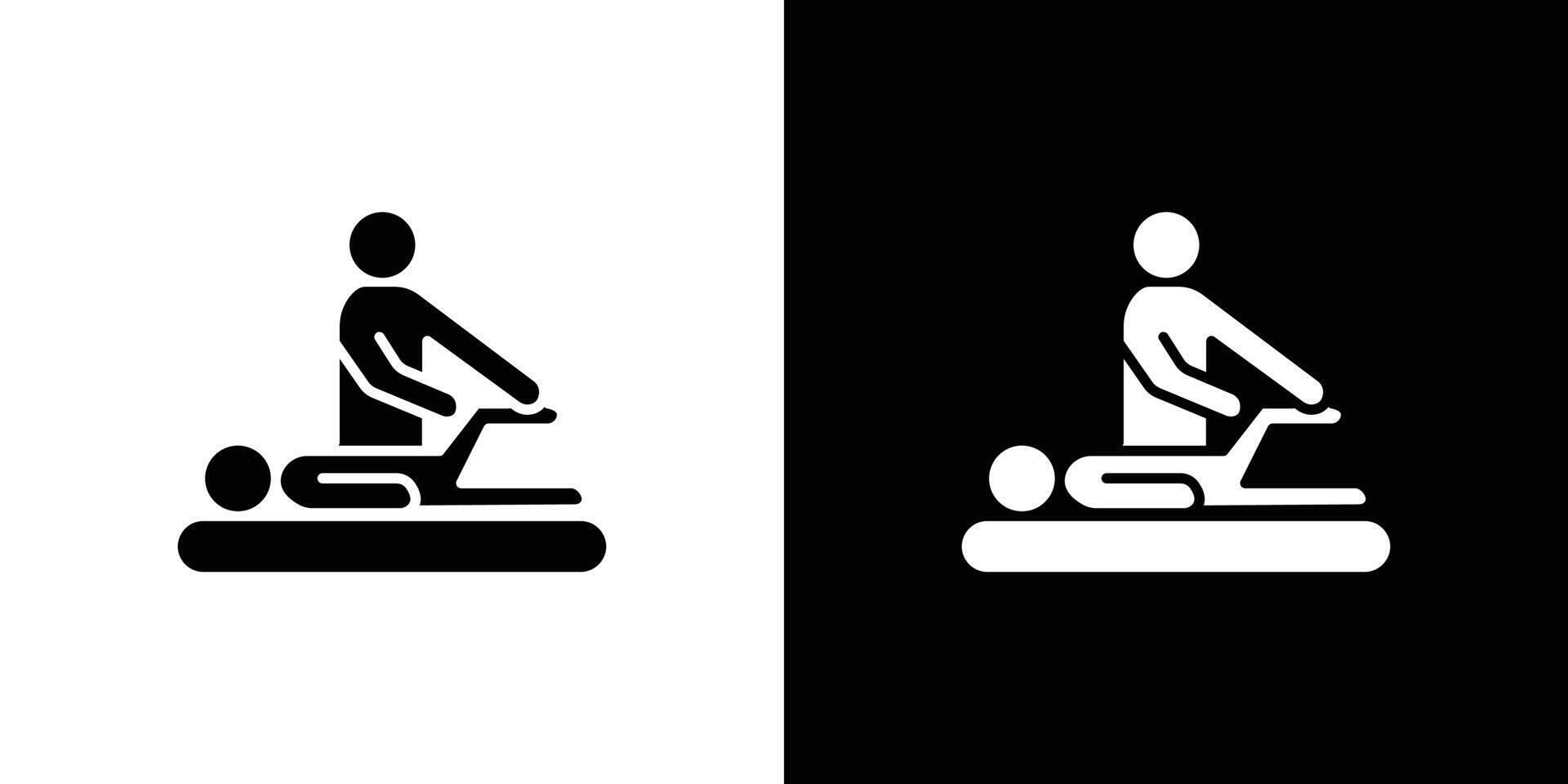 Physiotherapy icon Isolated flat in outline vector