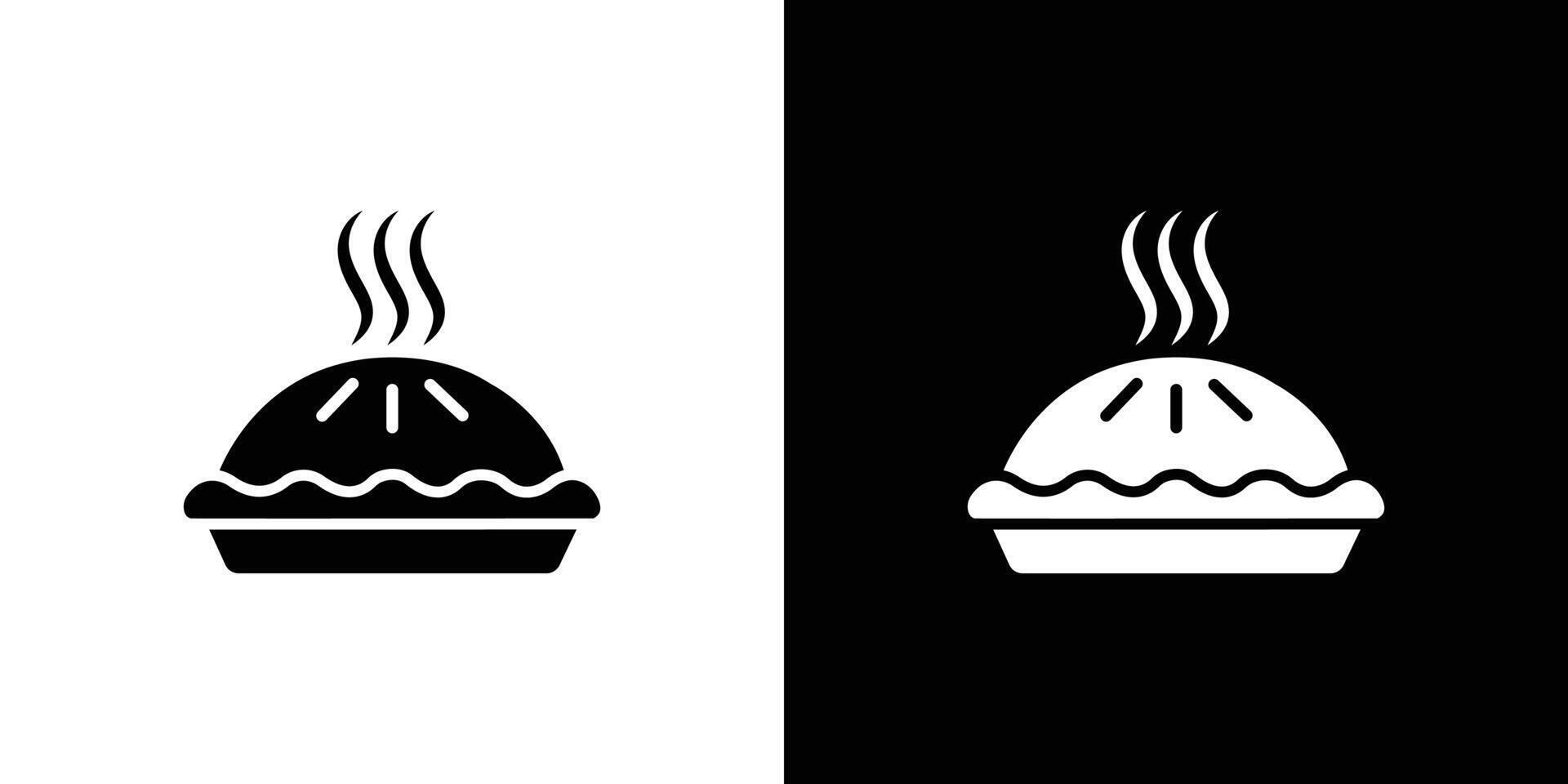 Pie icon Isolated flat in outline vector