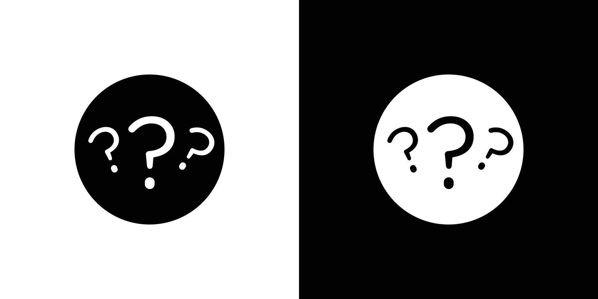 Question mark icon Isolated flat in outline vector