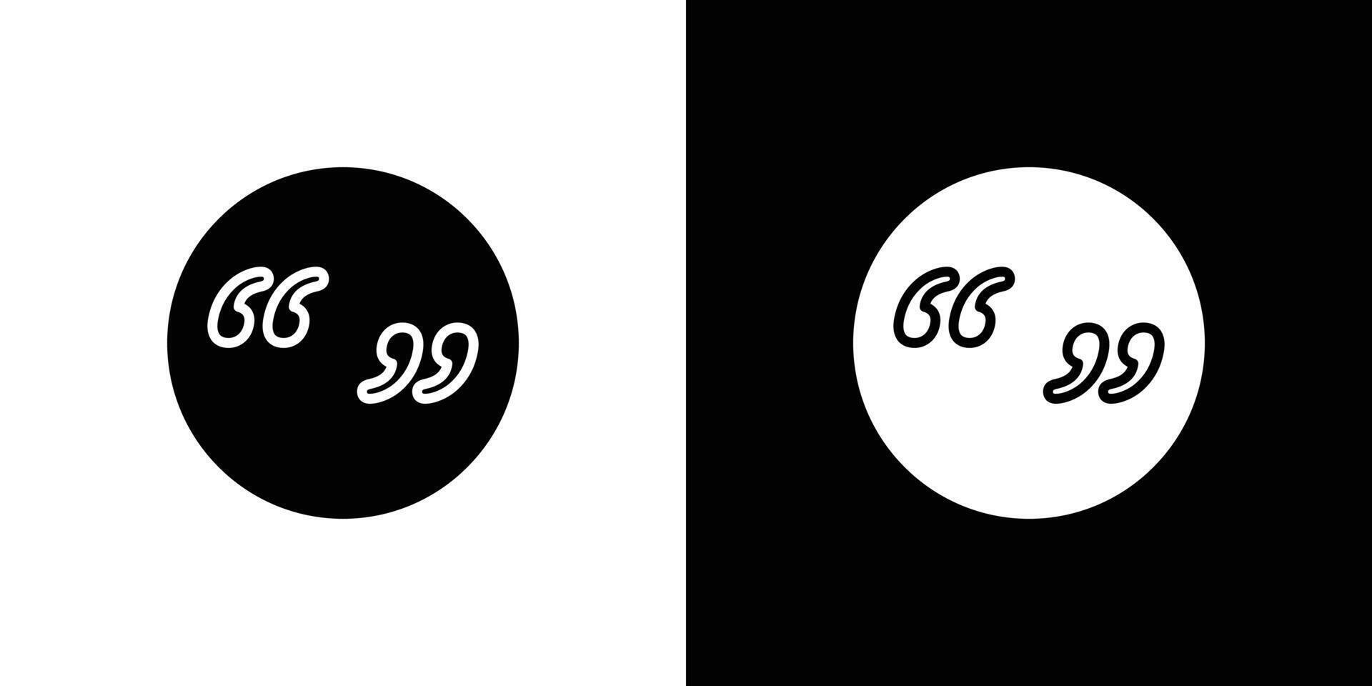 Quote icon Isolated flat in outline vector