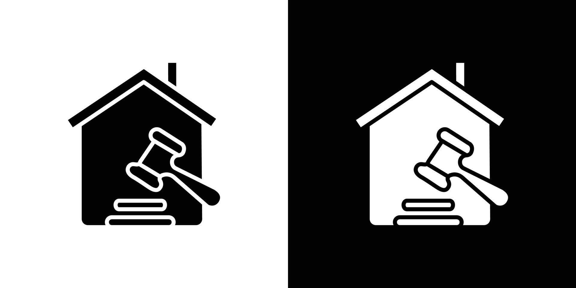 Real estate auction icon Isolated flat in outline vector