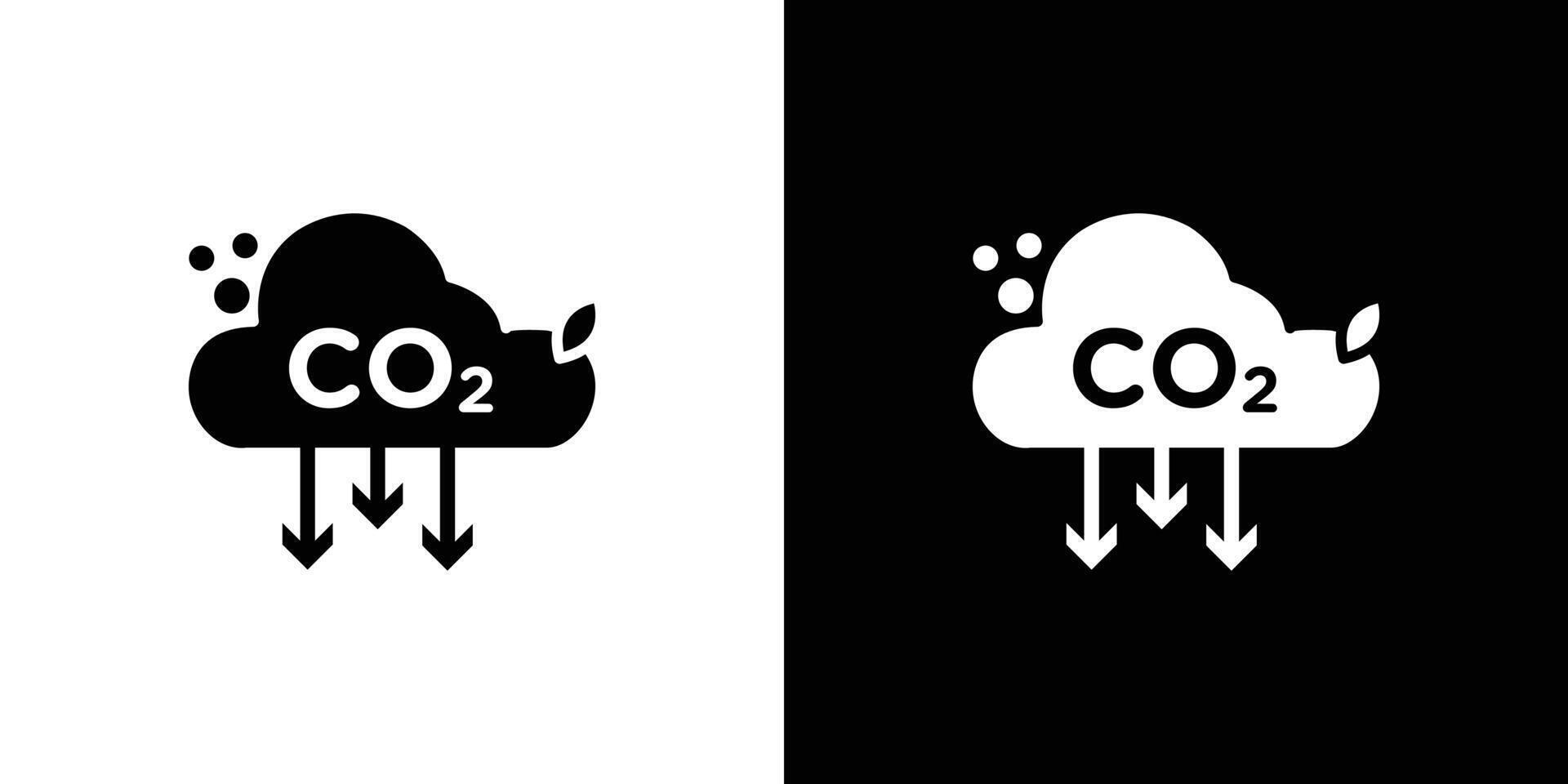 Reduce carbon dioxide co2 icon Isolated flat in outline vector