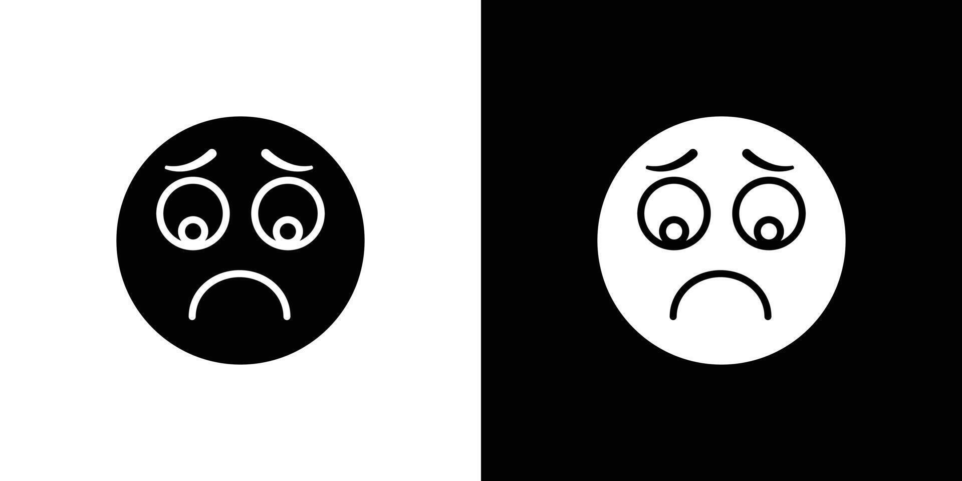 Regret expression icon Isolated flat in outline vector