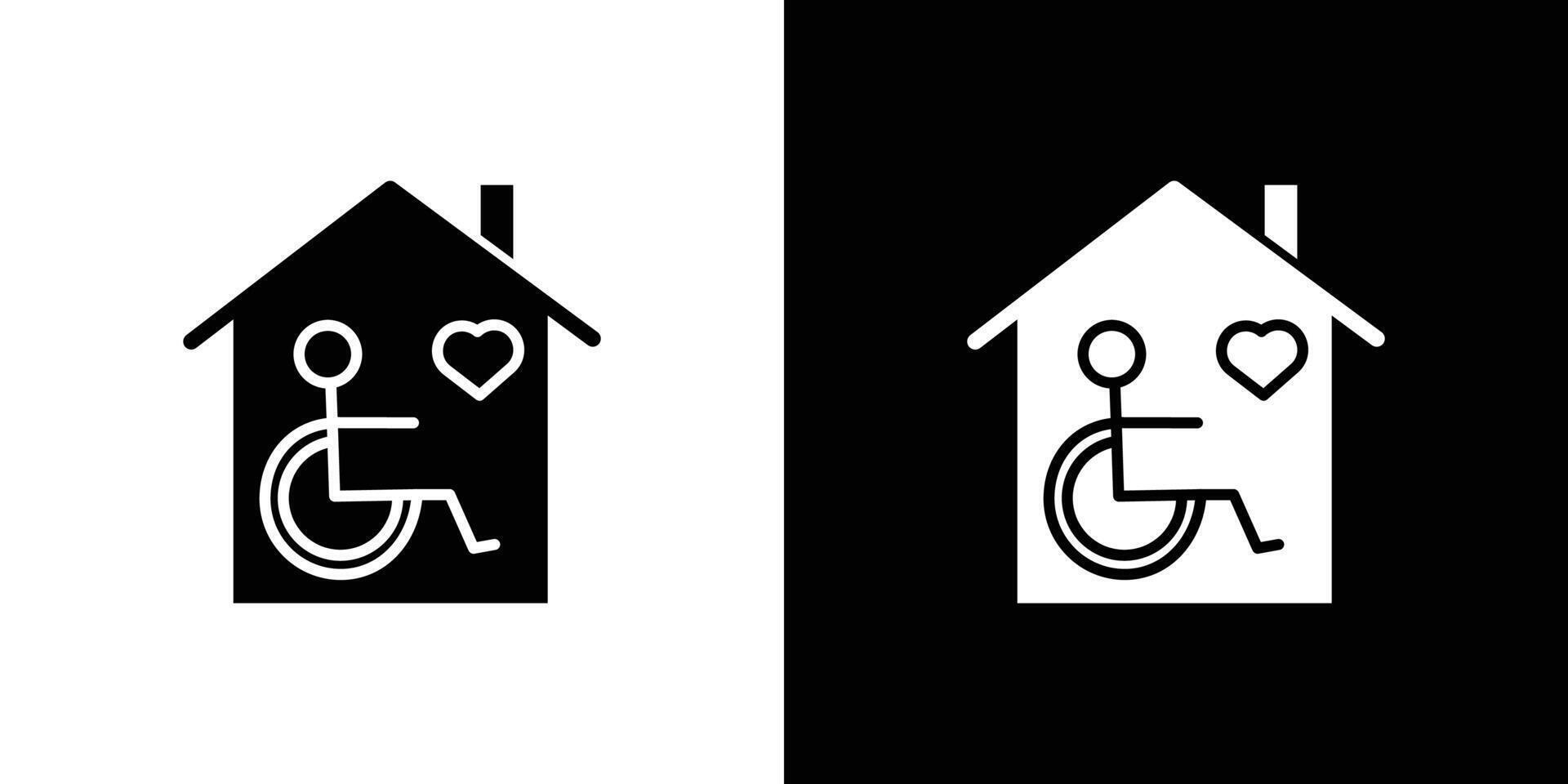 Retirement home icon Isolated flat in outline vector