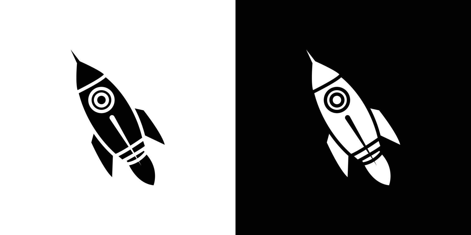 Rocket icon Isolated flat in outline vector