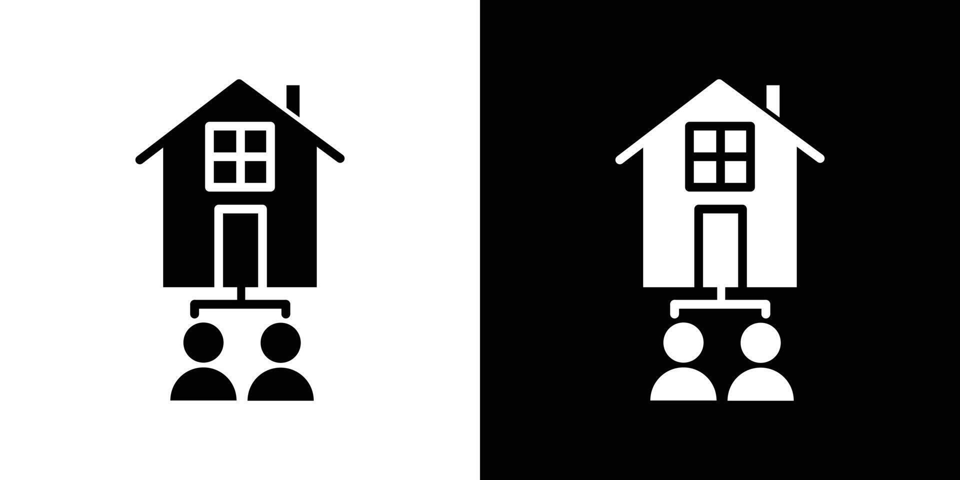 roommates icon Isolated flat in outline vector