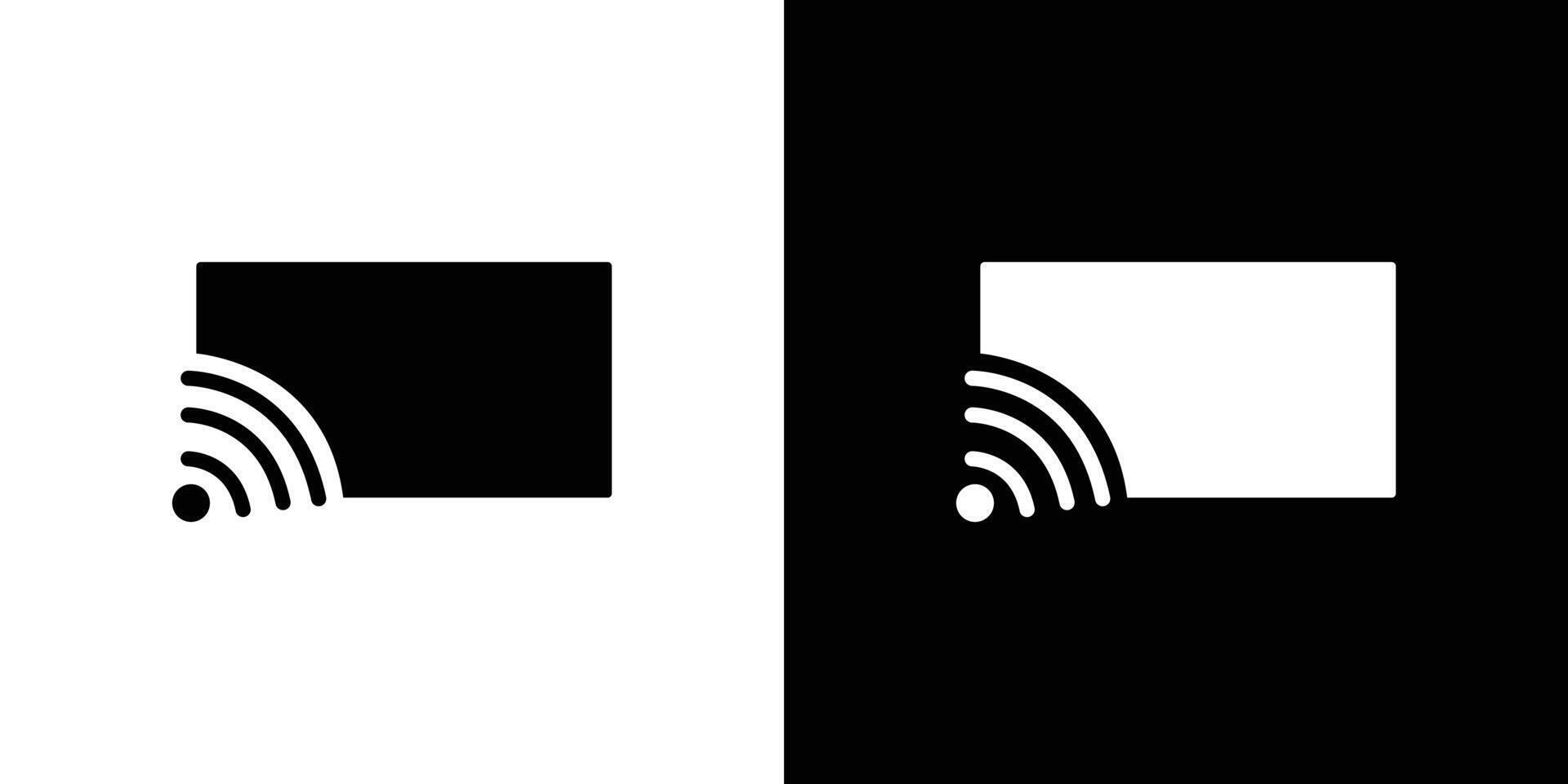 Screen cast icon Isolated flat in outline vector