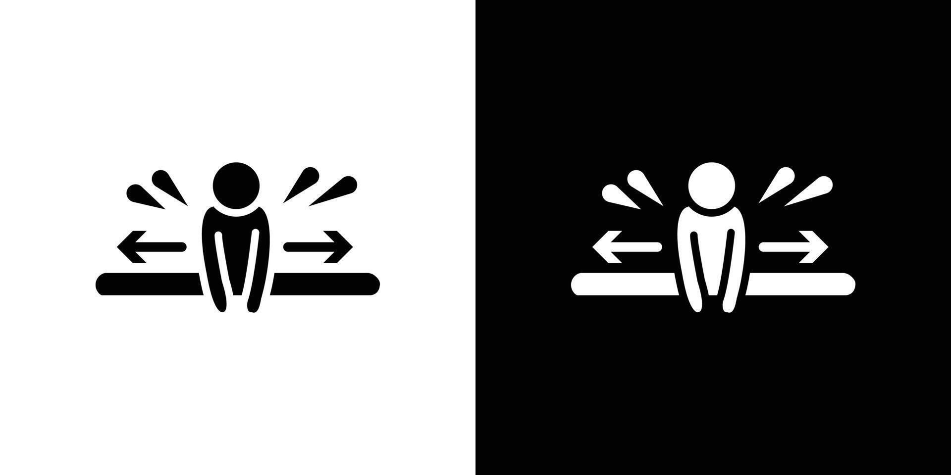 Split legs exercise icon Isolated flat in outline vector