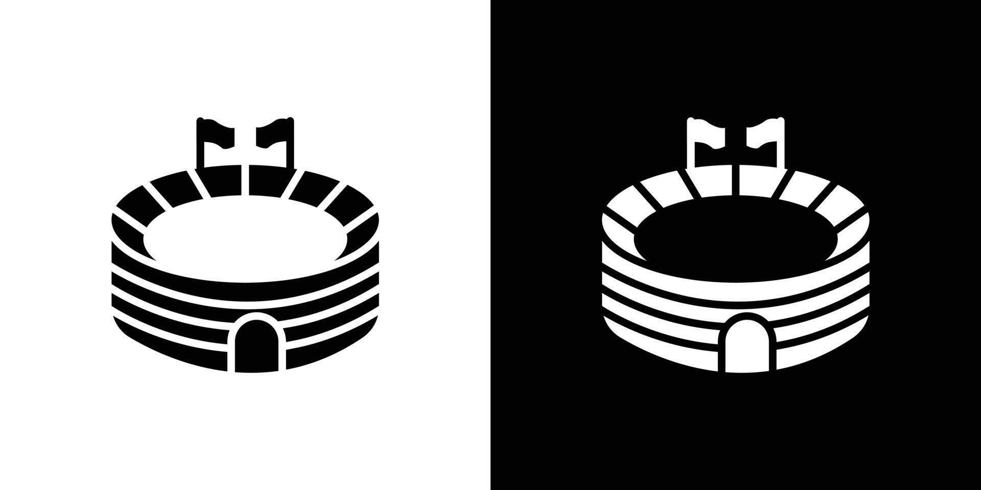stadium icon Isolated flat in outline vector