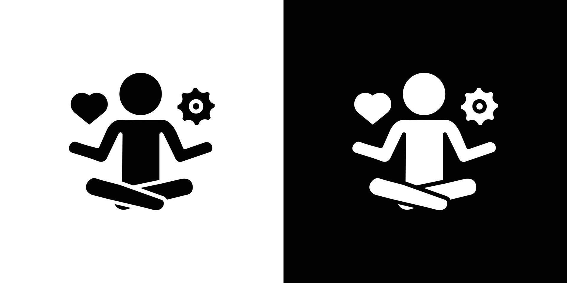stress management icon Isolated flat in outline vector