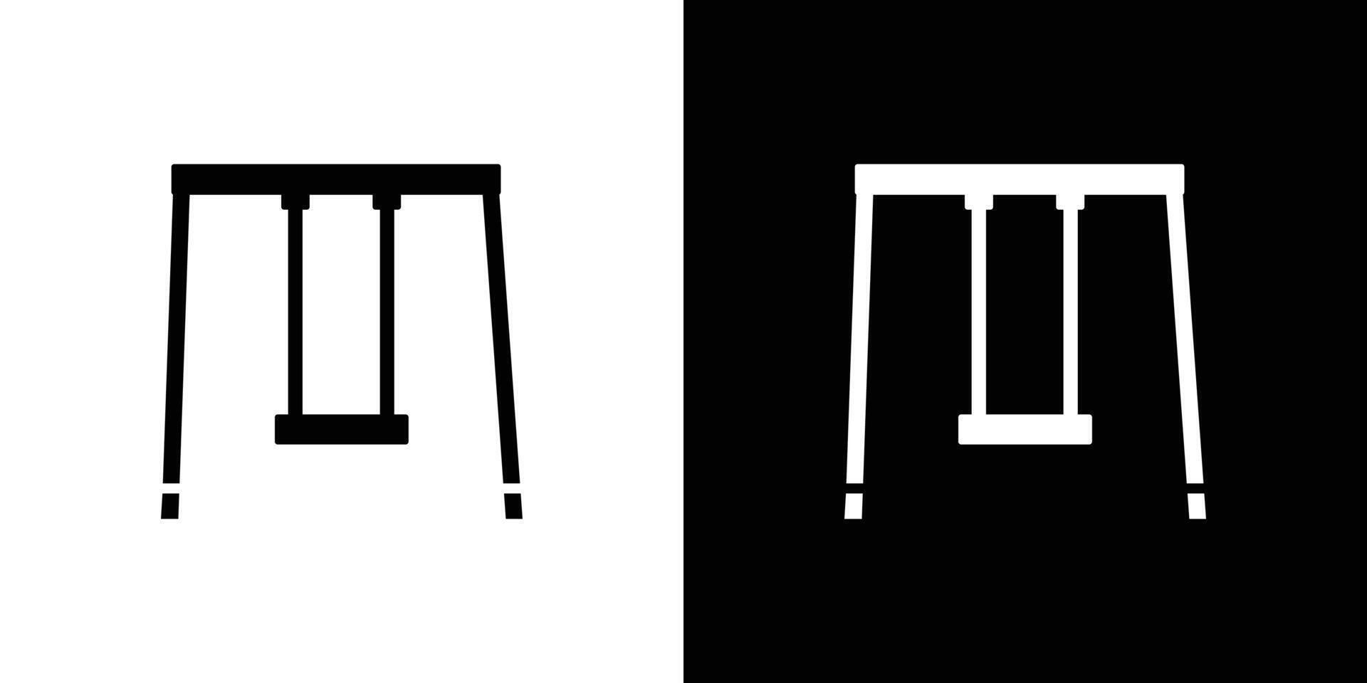 swing icon Isolated flat in outline vector