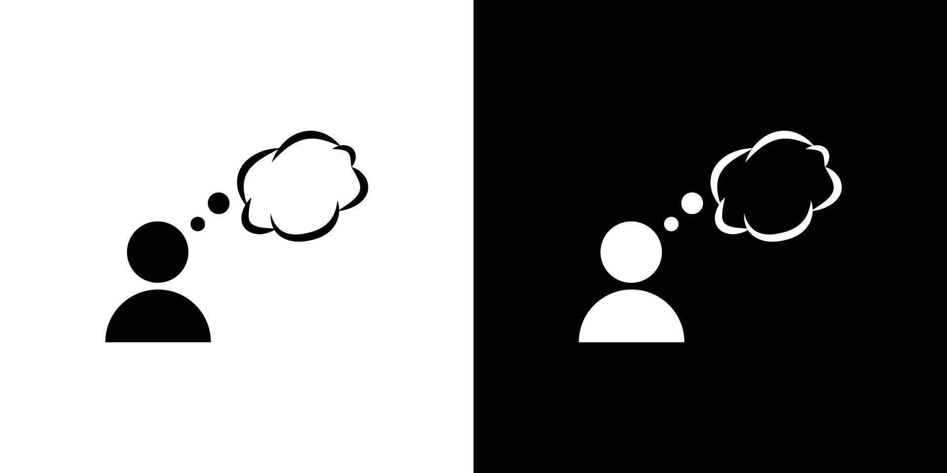 Thinking icon Isolated flat in outline vector
