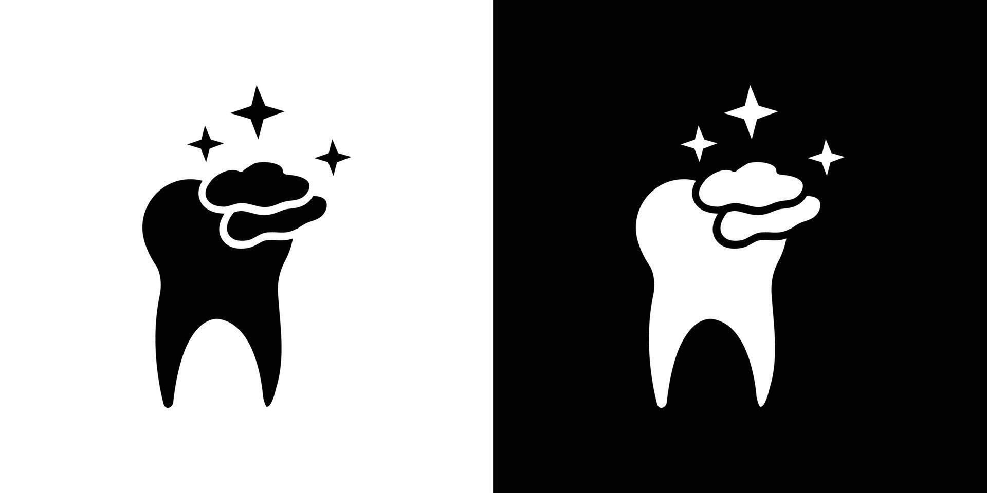 tooth cleaning icon Isolated flat in outline vector