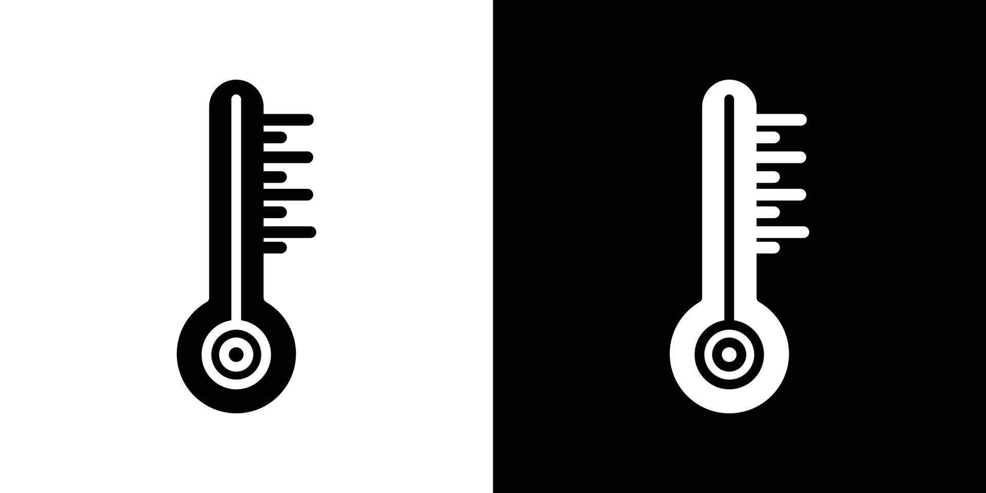 Thermometer icon Isolated flat in outline vector