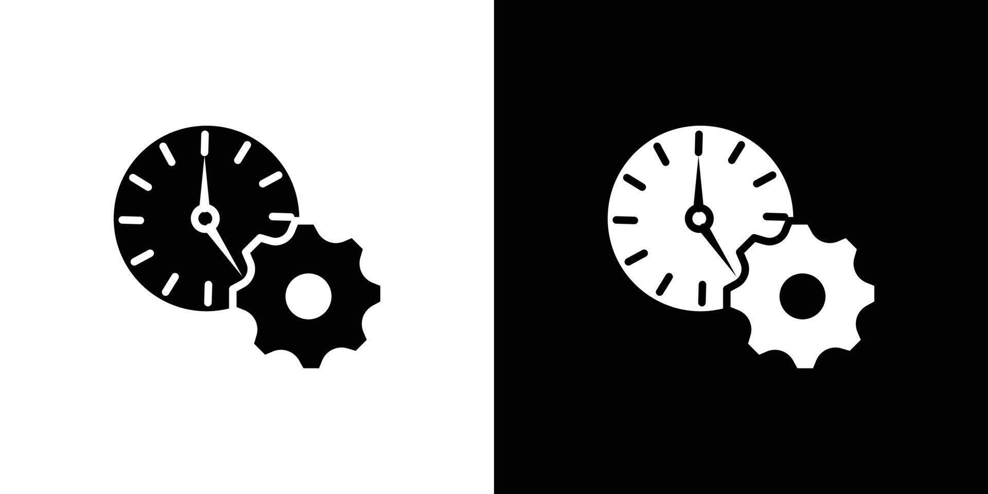 Time management icon Isolated flat in outline vector
