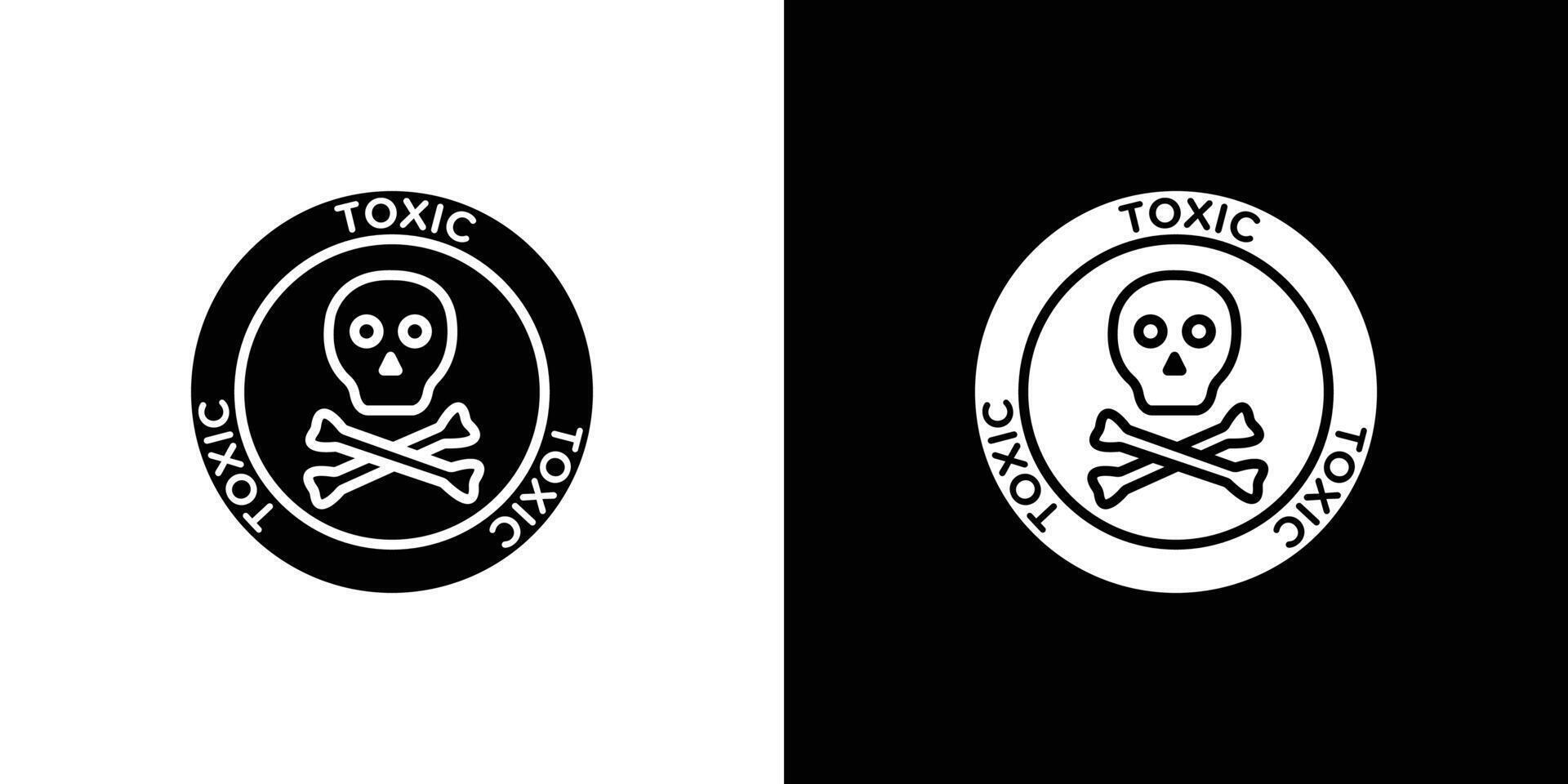 Toxic product icon Isolated flat in outline vector