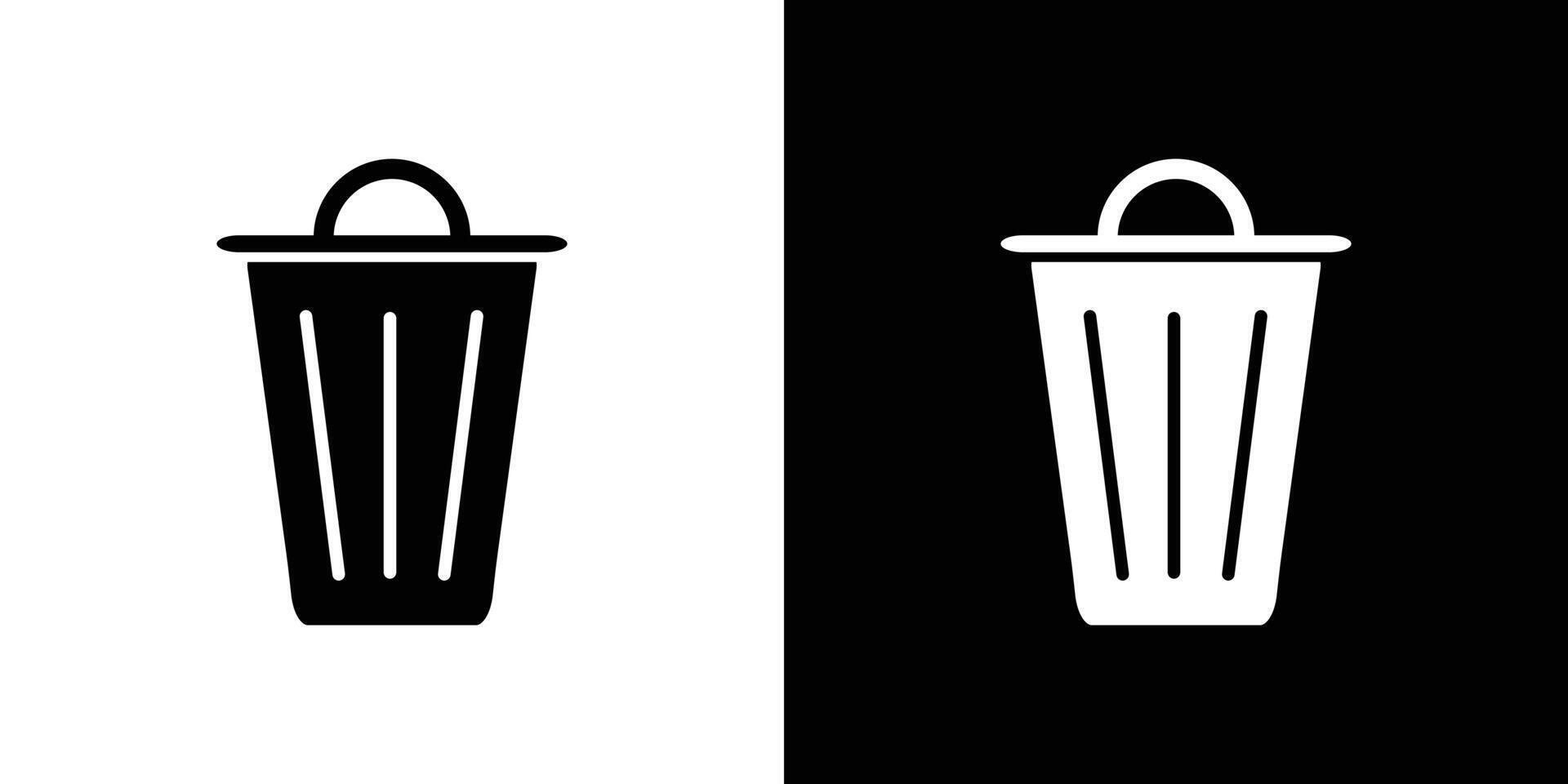 Trash icon Isolated flat in outline vector