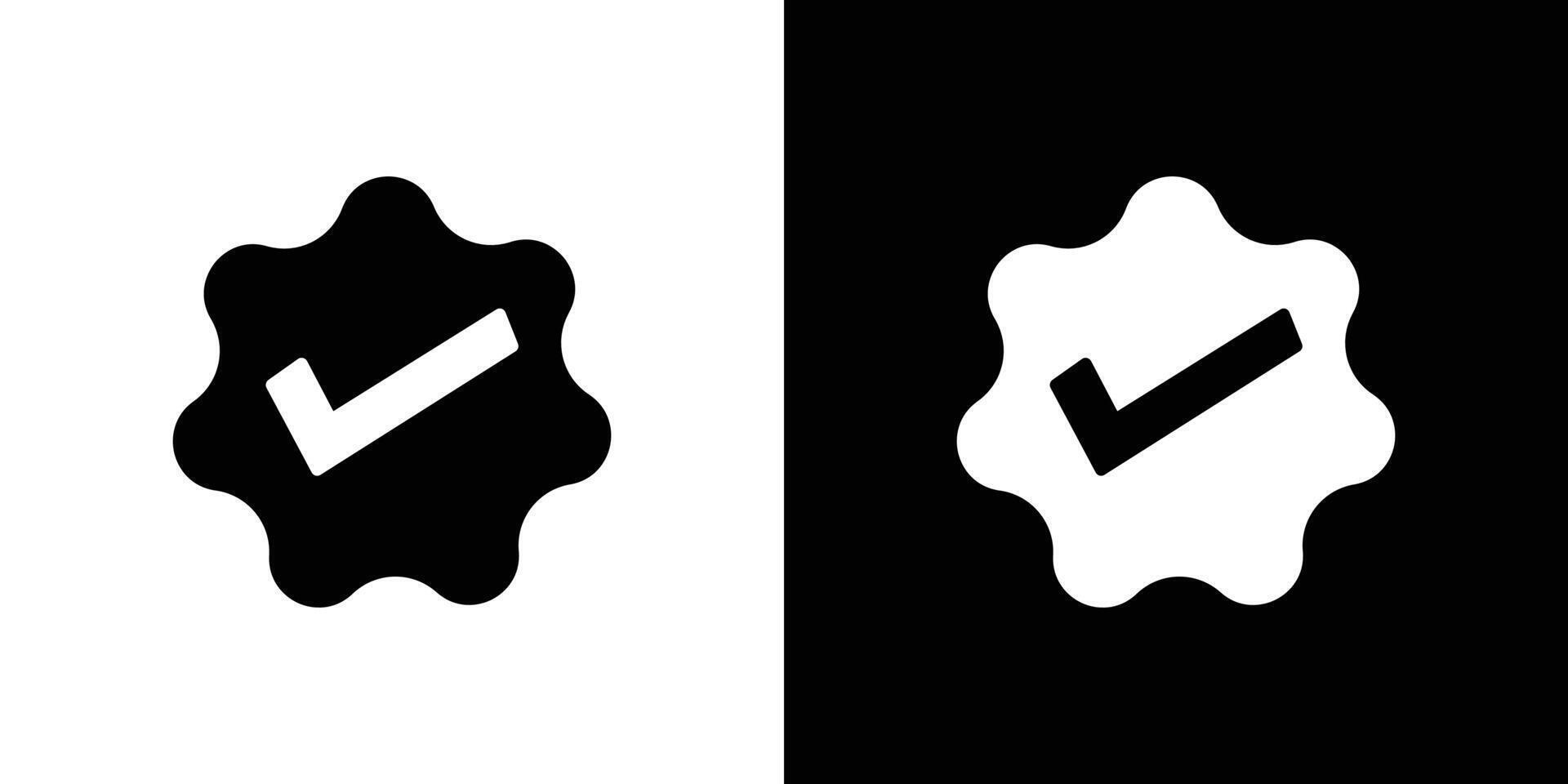 Verified badge icon Isolated flat in outline vector