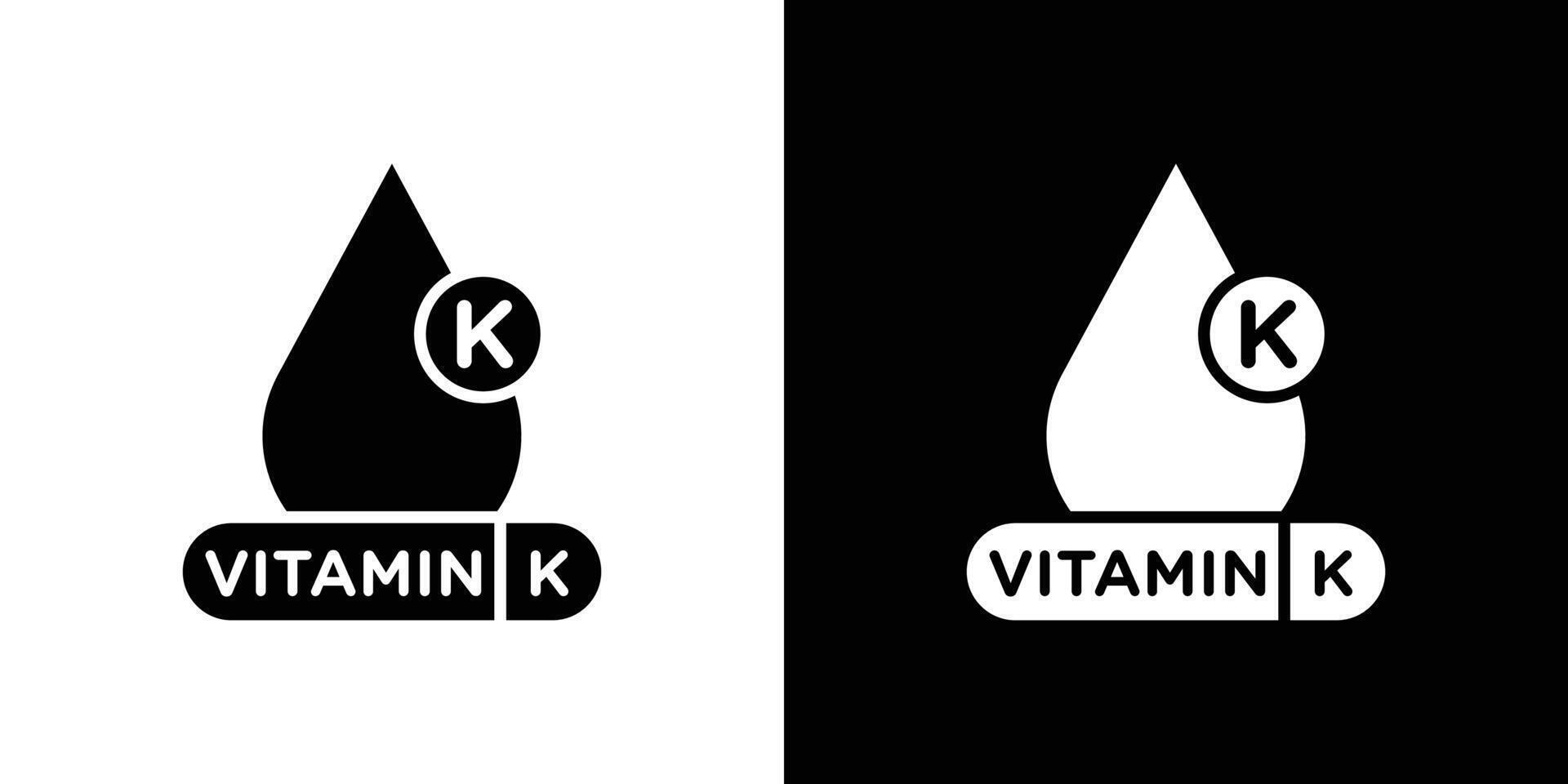 Vitamin K icon Isolated flat in outline vector