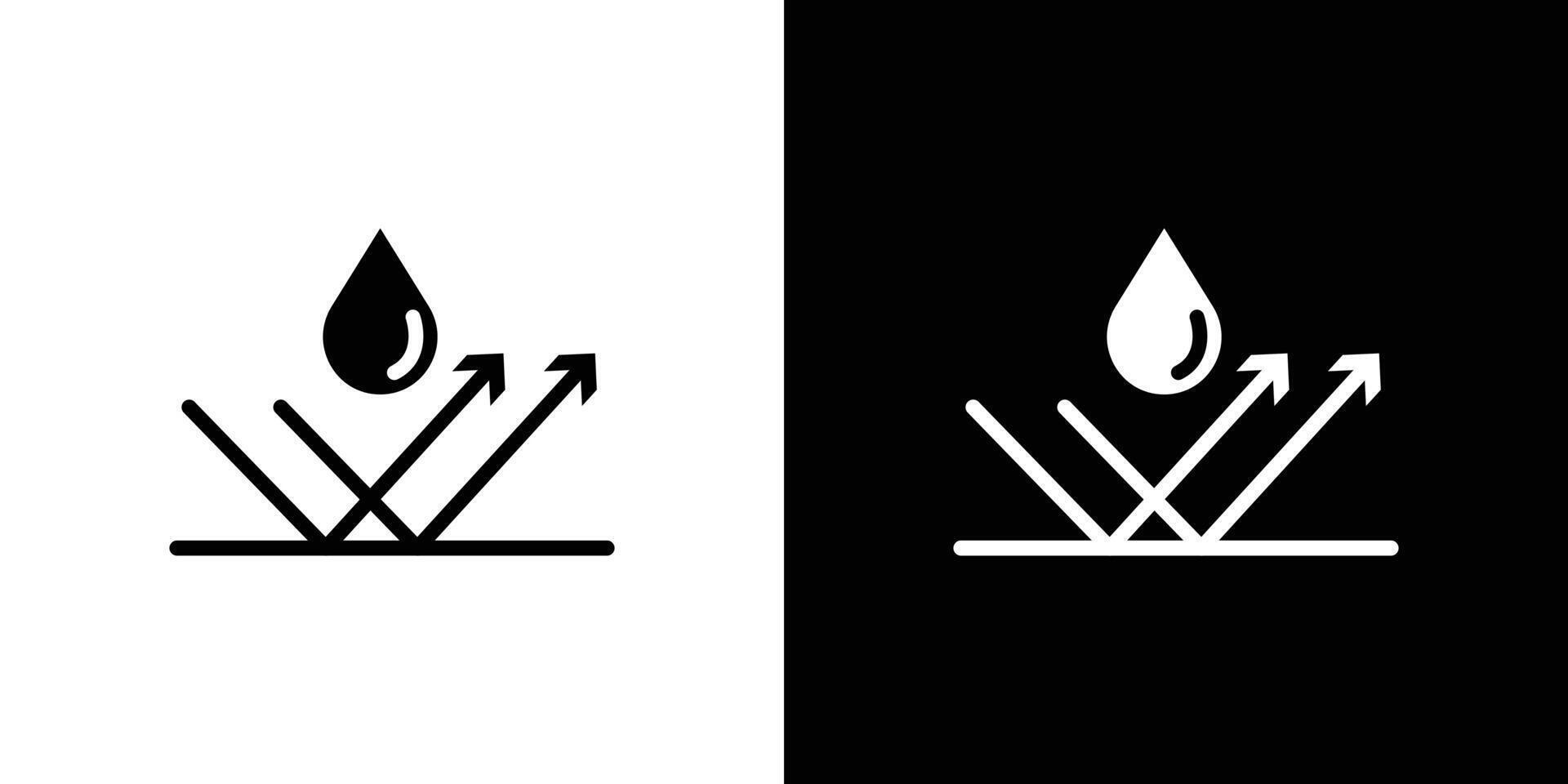 Water repellent surface icon Isolated flat in outline vector