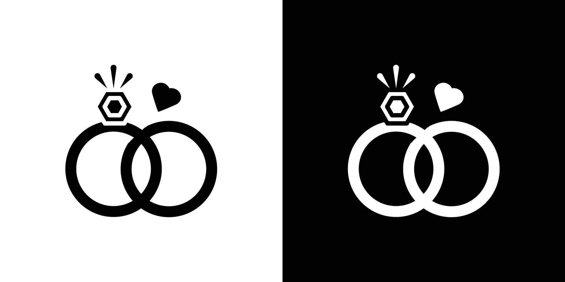 Wedding ring icon Isolated flat in outline vector