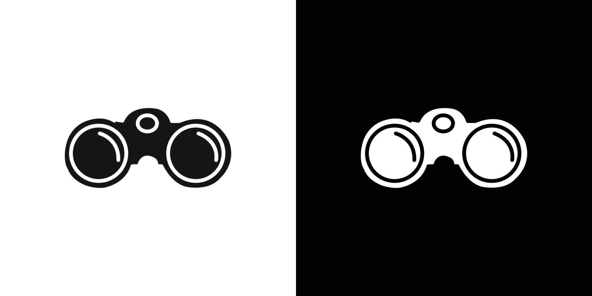 binoculars icon Flat line illustration vector