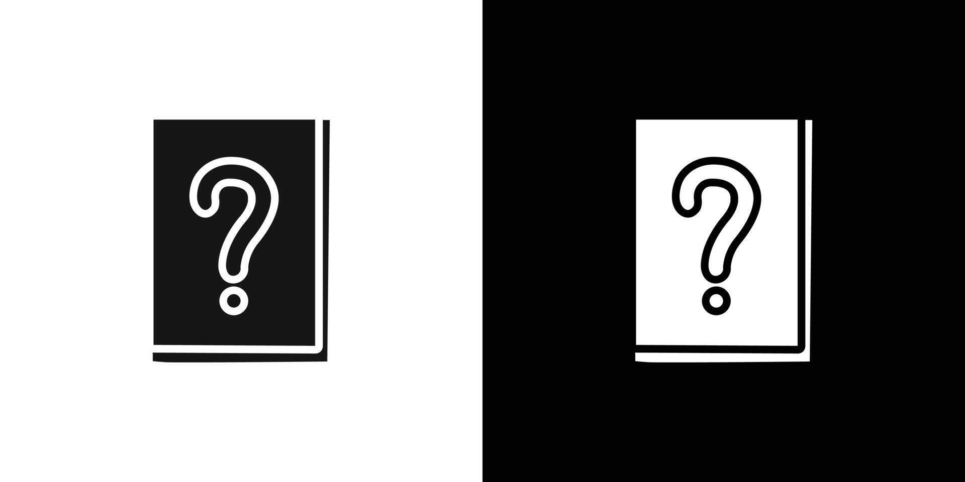 book with question mark icon Flat line illustration vector