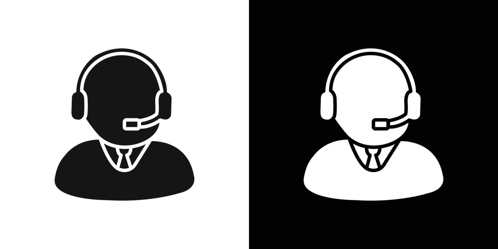 customer support icon Flat line illustration vector