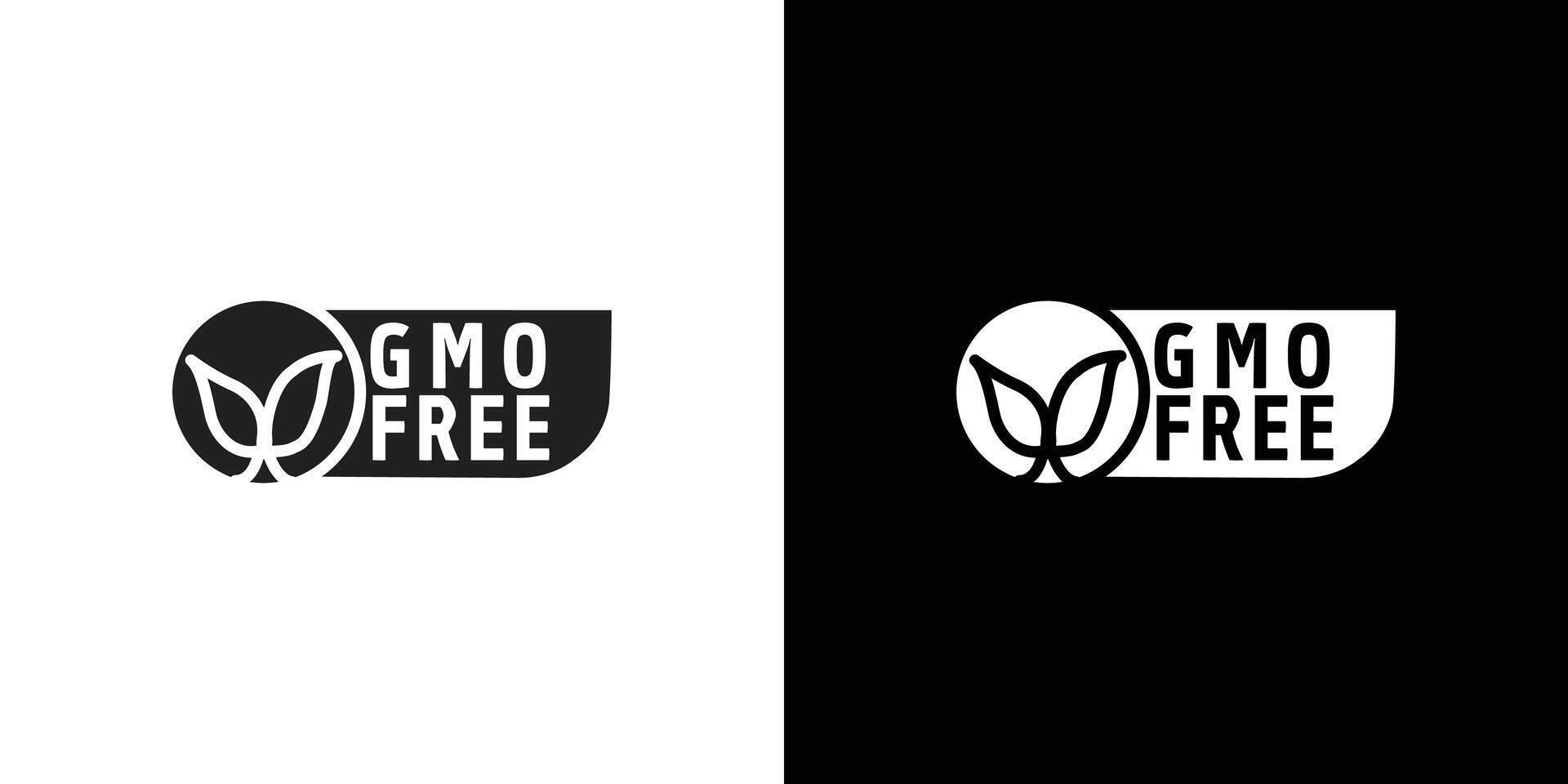 gmo free icon Flat line illustration vector