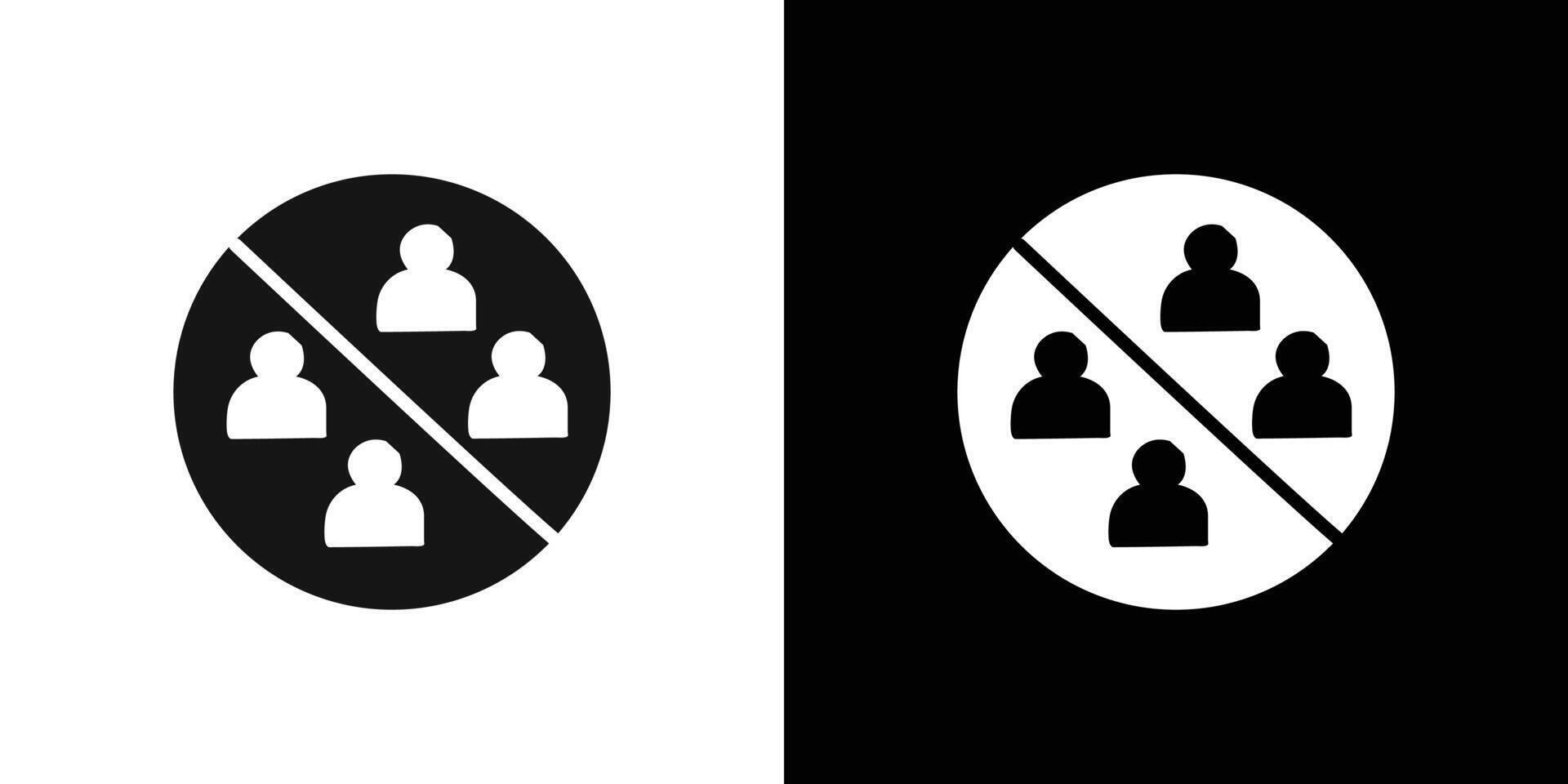 No gathering icon Flat line illustration vector
