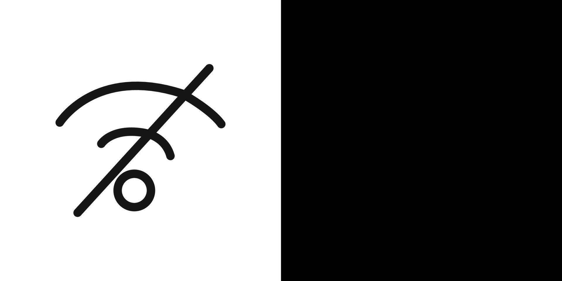 offline icon Flat line illustration vector