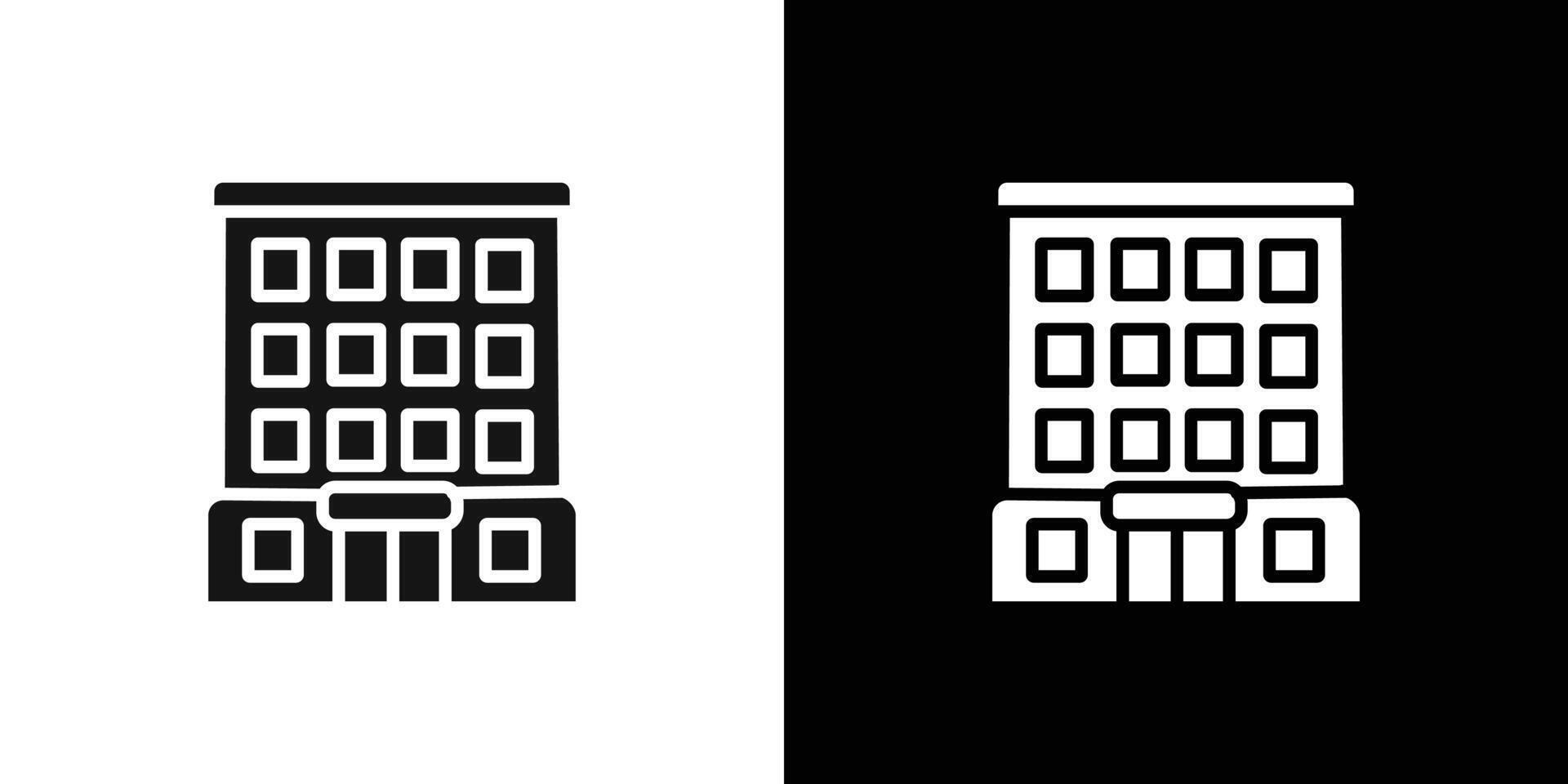Office building icon Flat line illustration vector