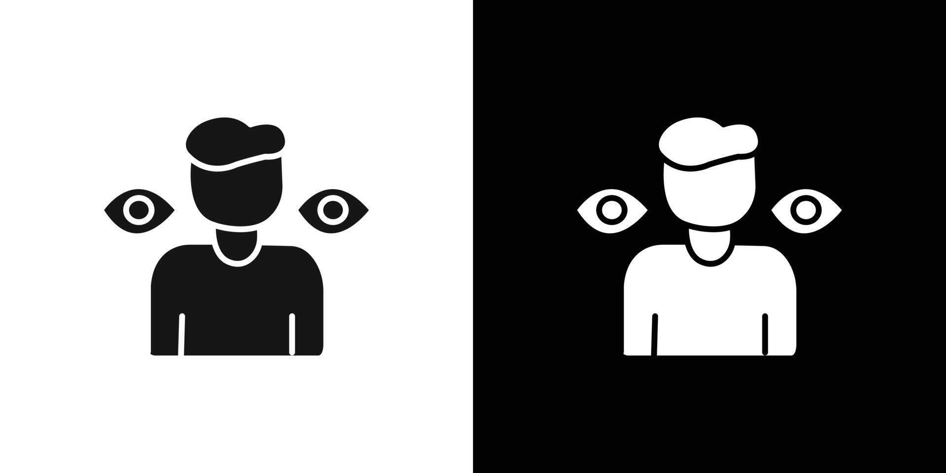 Paranoia icon Flat line illustration vector