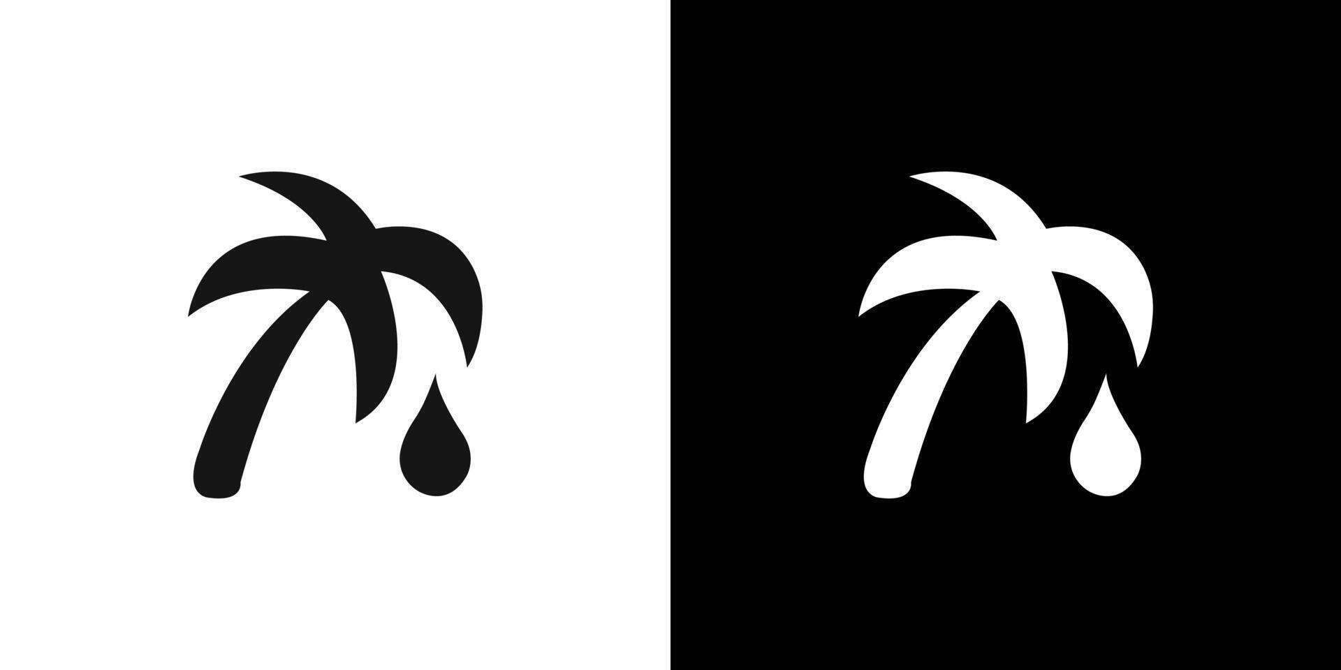 Palm oil free icon Flat line illustration vector