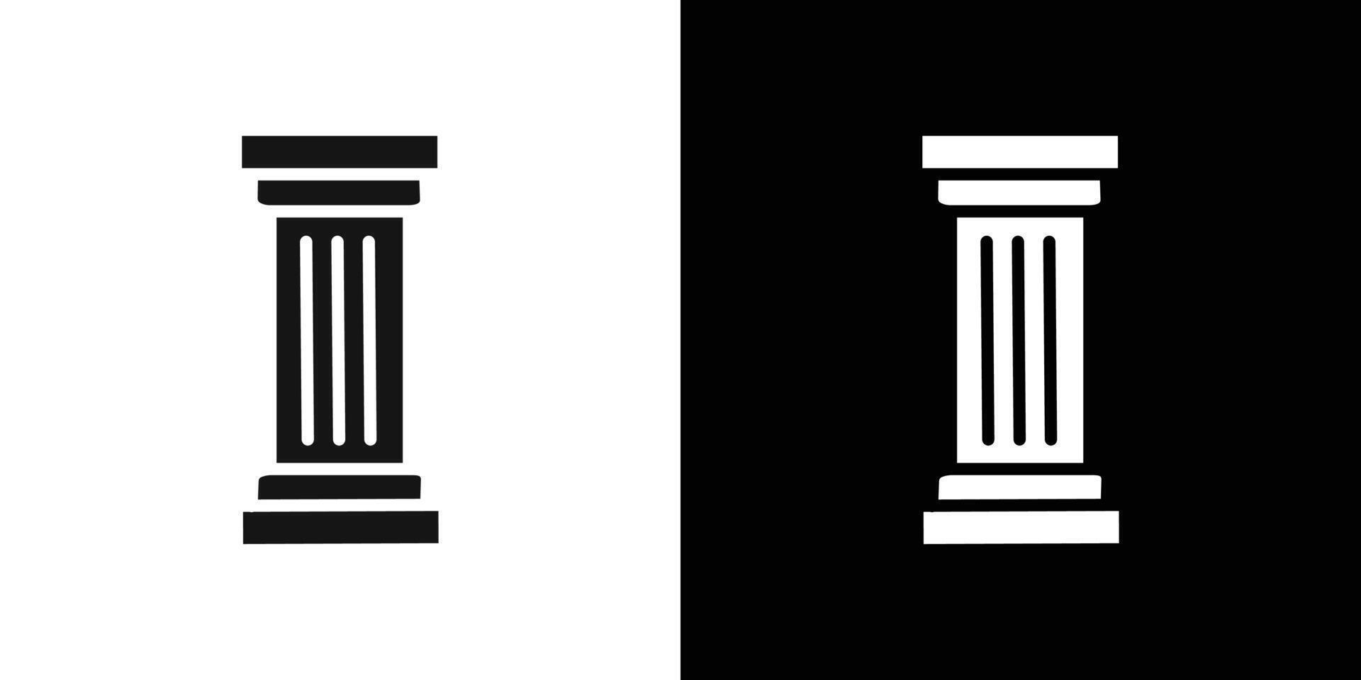 Pillar column icon Flat line illustration vector