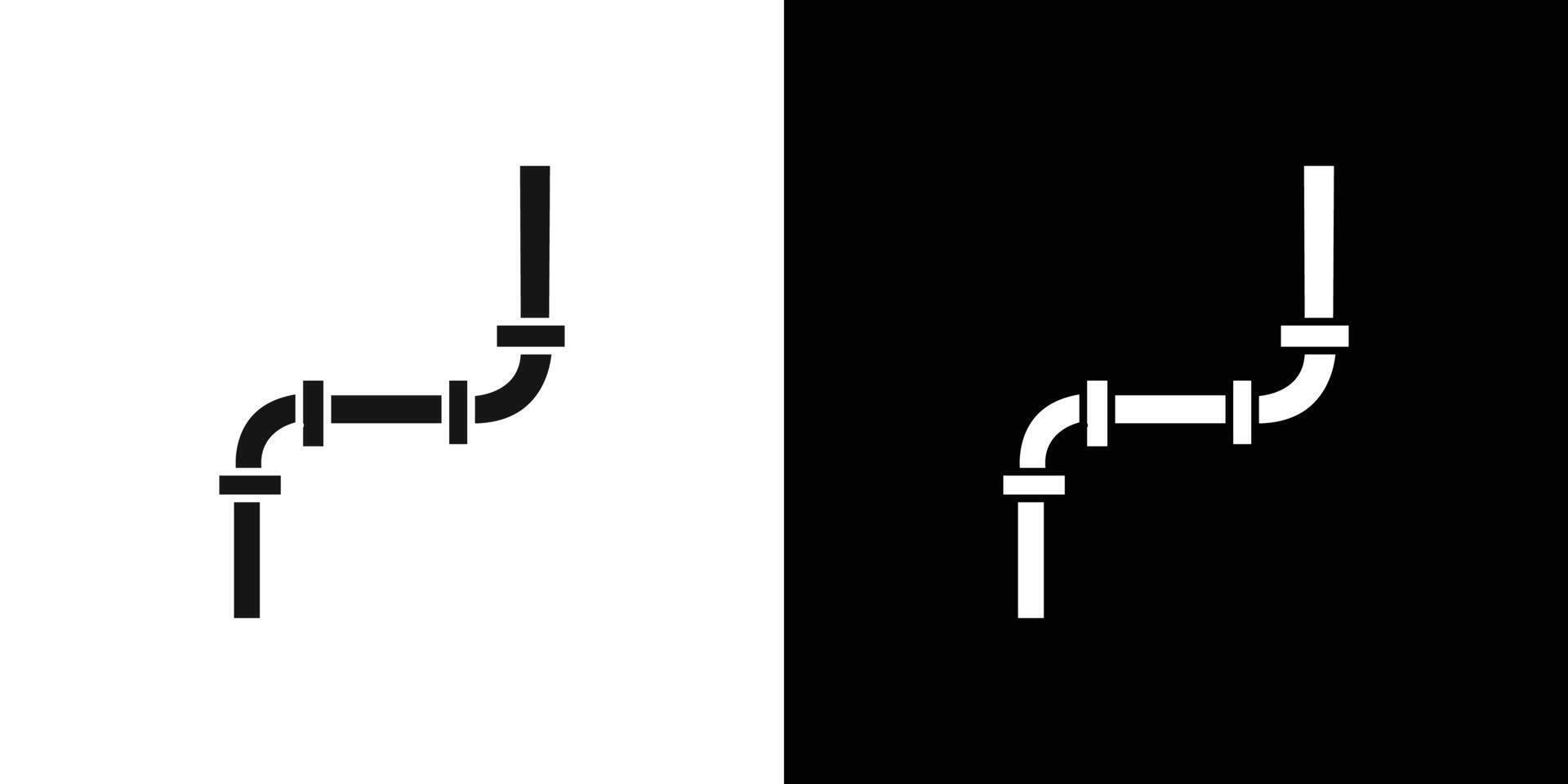 Plumber repairing pipe icon Flat line illustration vector