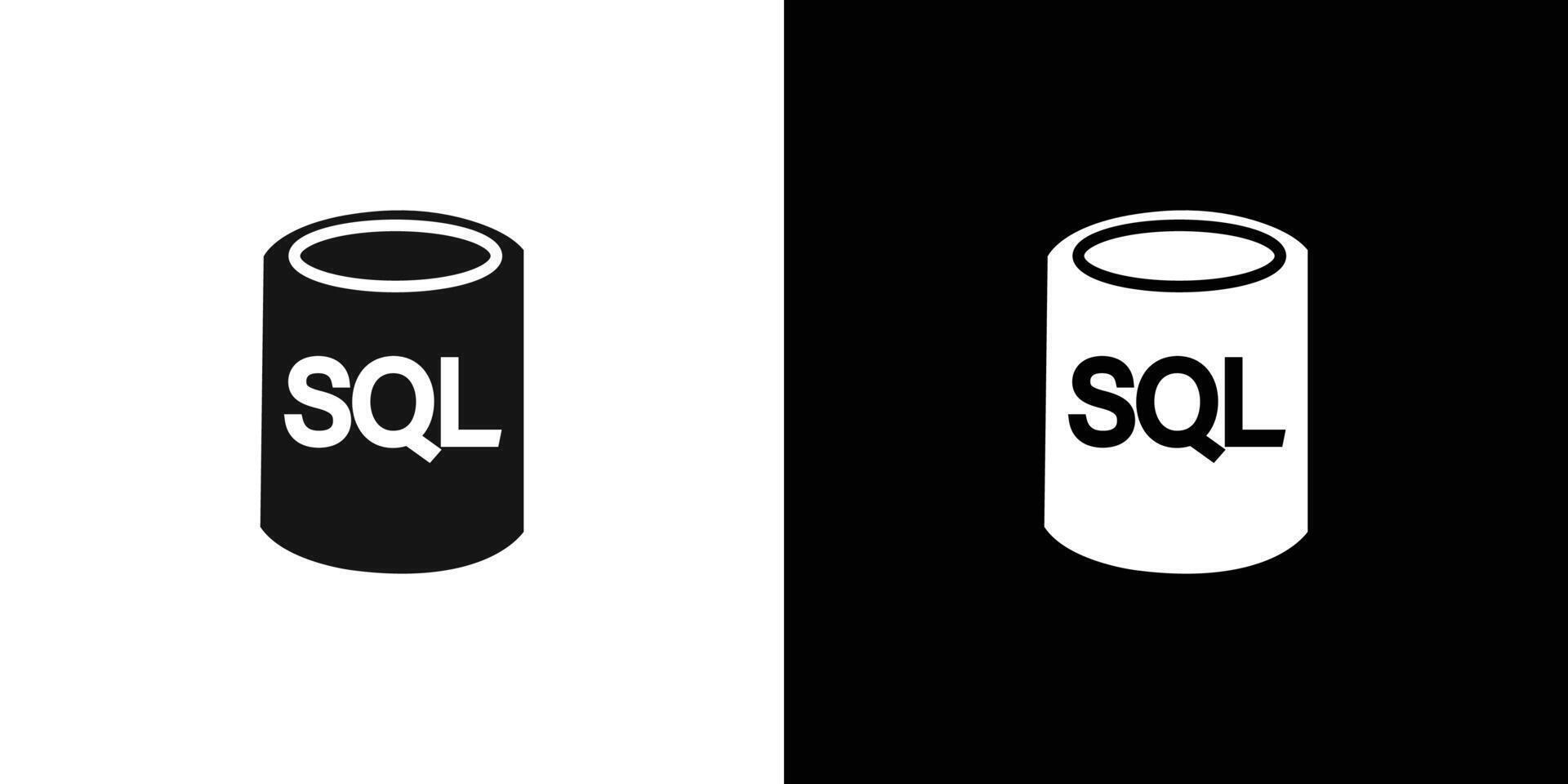 SQL server icon Flat line illustration vector