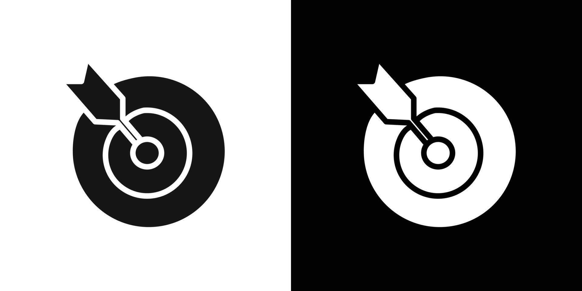 Target icon Flat line illustration vector