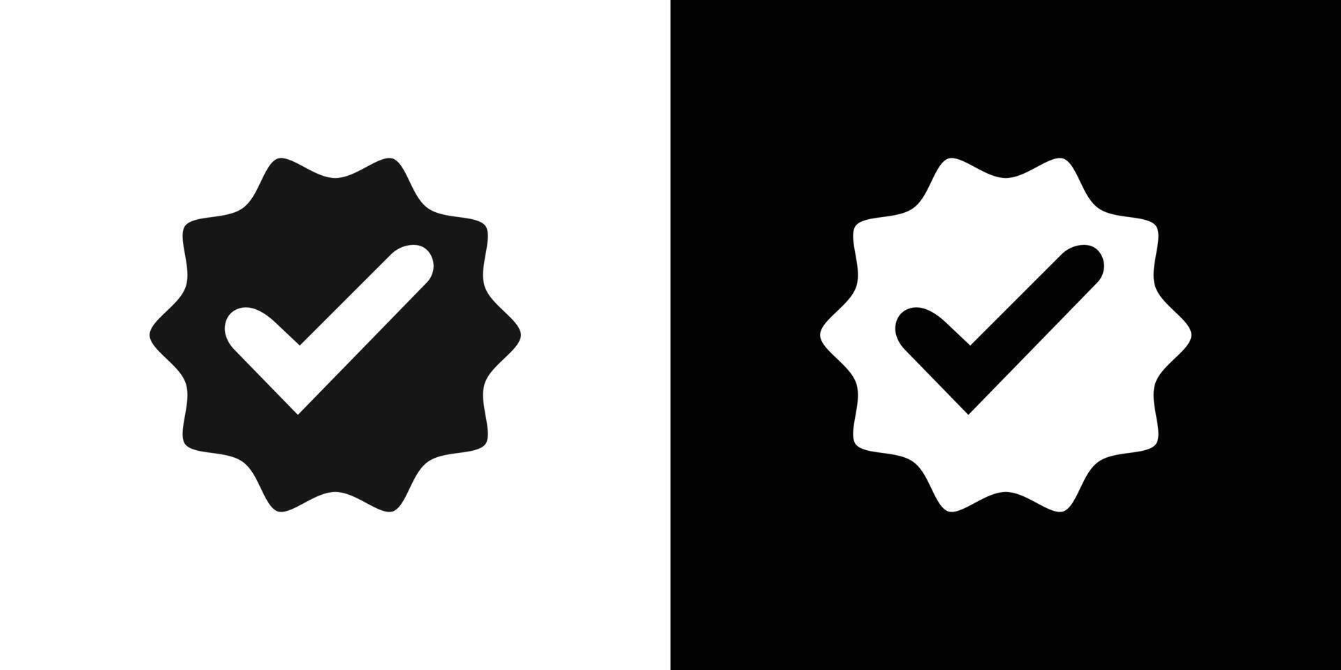 Verified badge icon Flat line illustration vector
